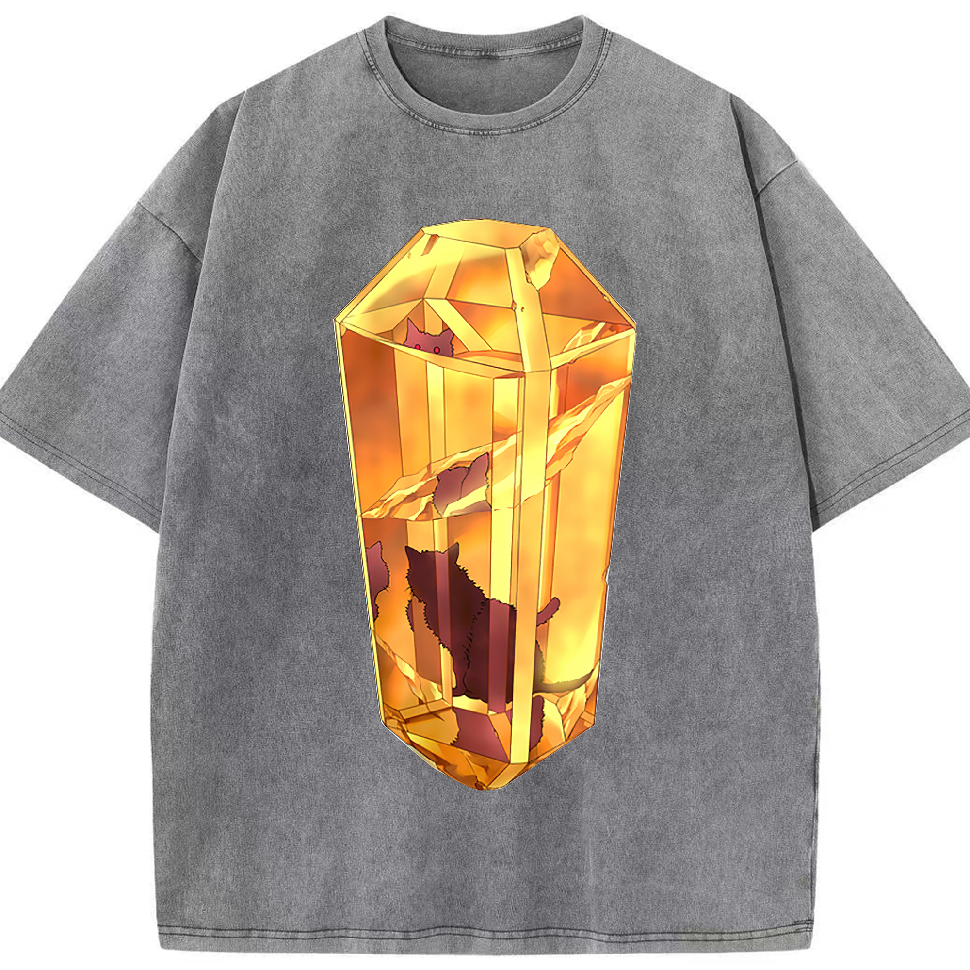 （画像用） 遊☆戯☆王 Yu-Gi-Oh! 綿100% ヴィンテージ風 半袖Tシャツ（フロントプリント）