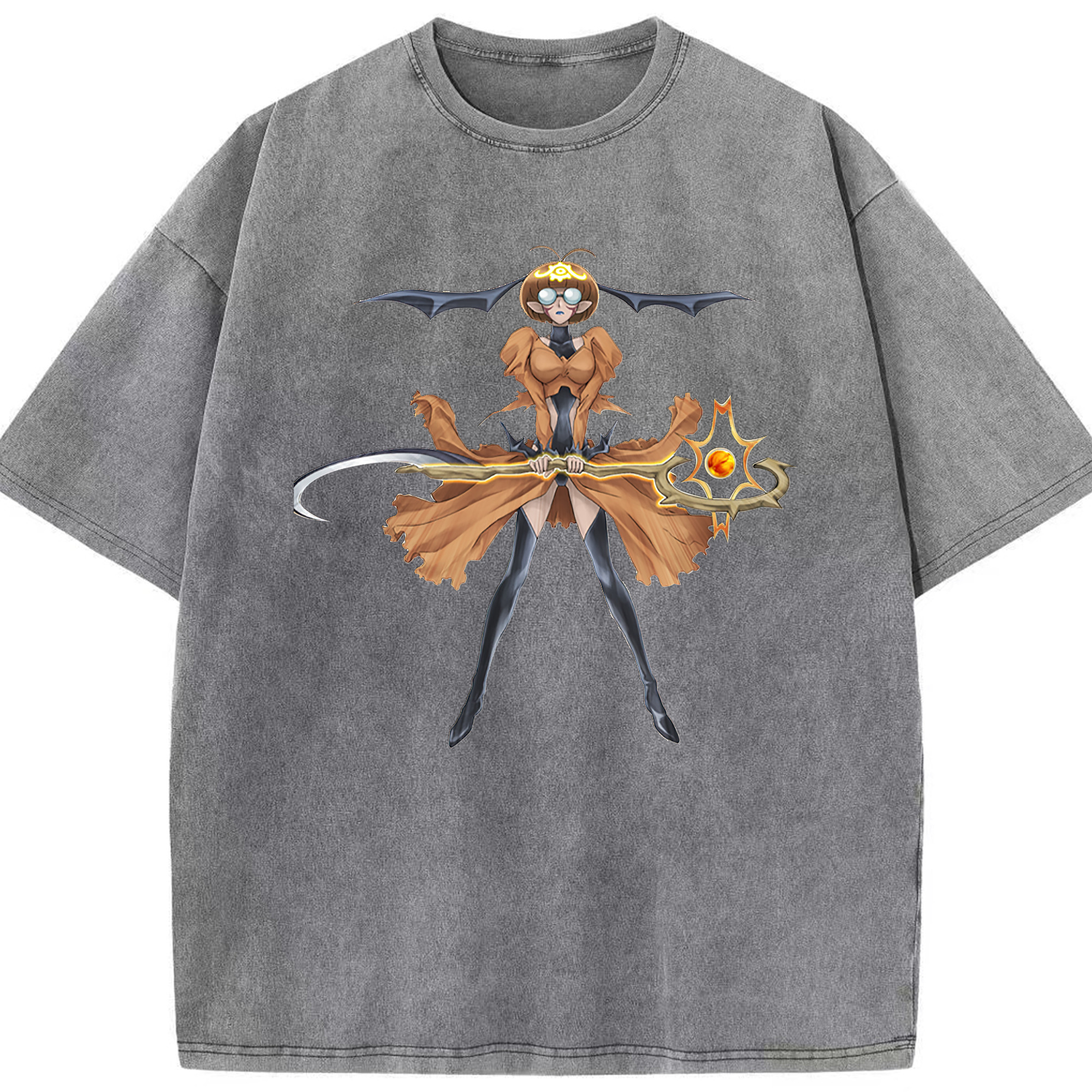 （画像用） 遊☆戯☆王 Yu-Gi-Oh! 綿100% ヴィンテージ風 半袖Tシャツ（フロントプリント）
