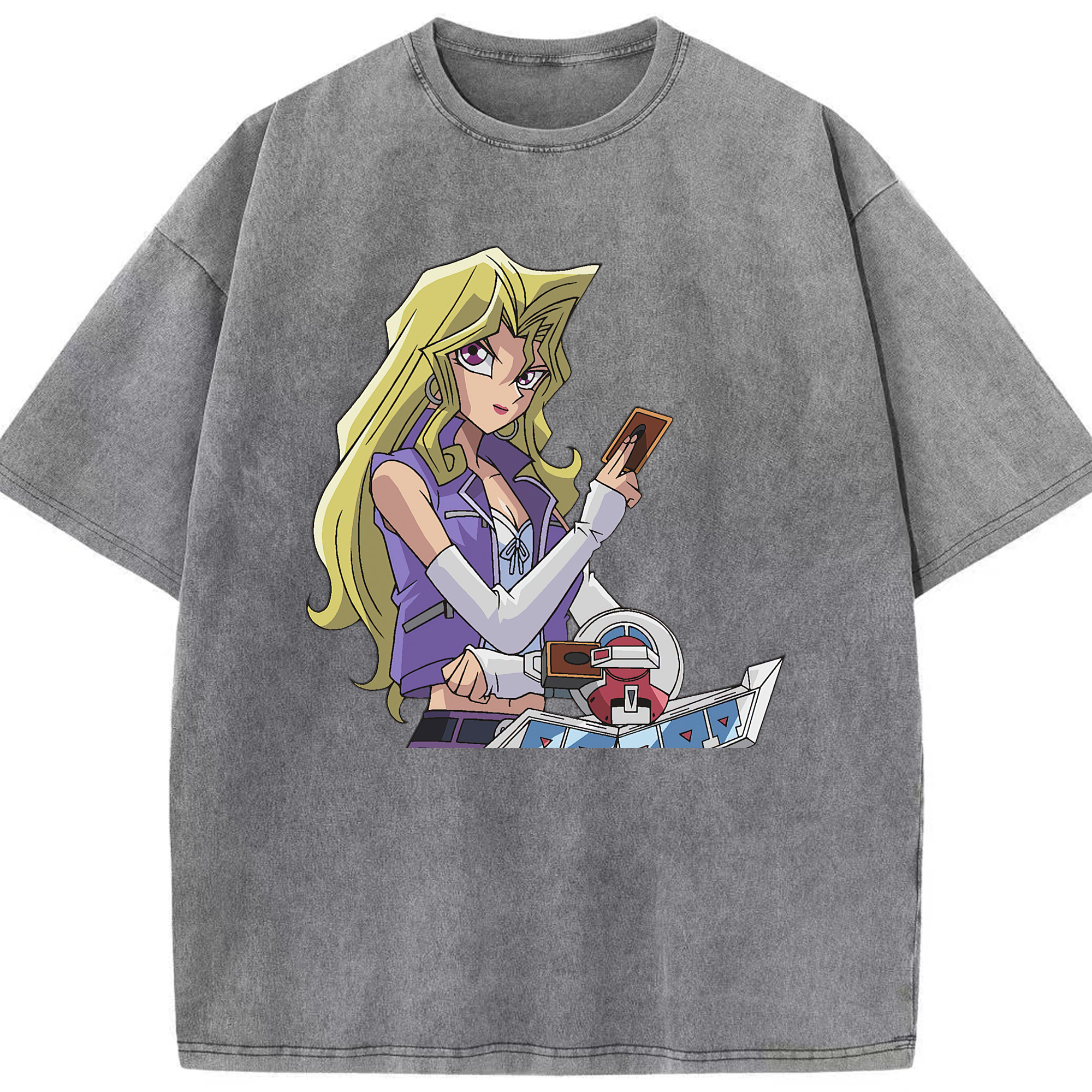 （画像用） 遊☆戯☆王 Yu-Gi-Oh! 綿100% ヴィンテージ風 半袖Tシャツ（フロントプリント）