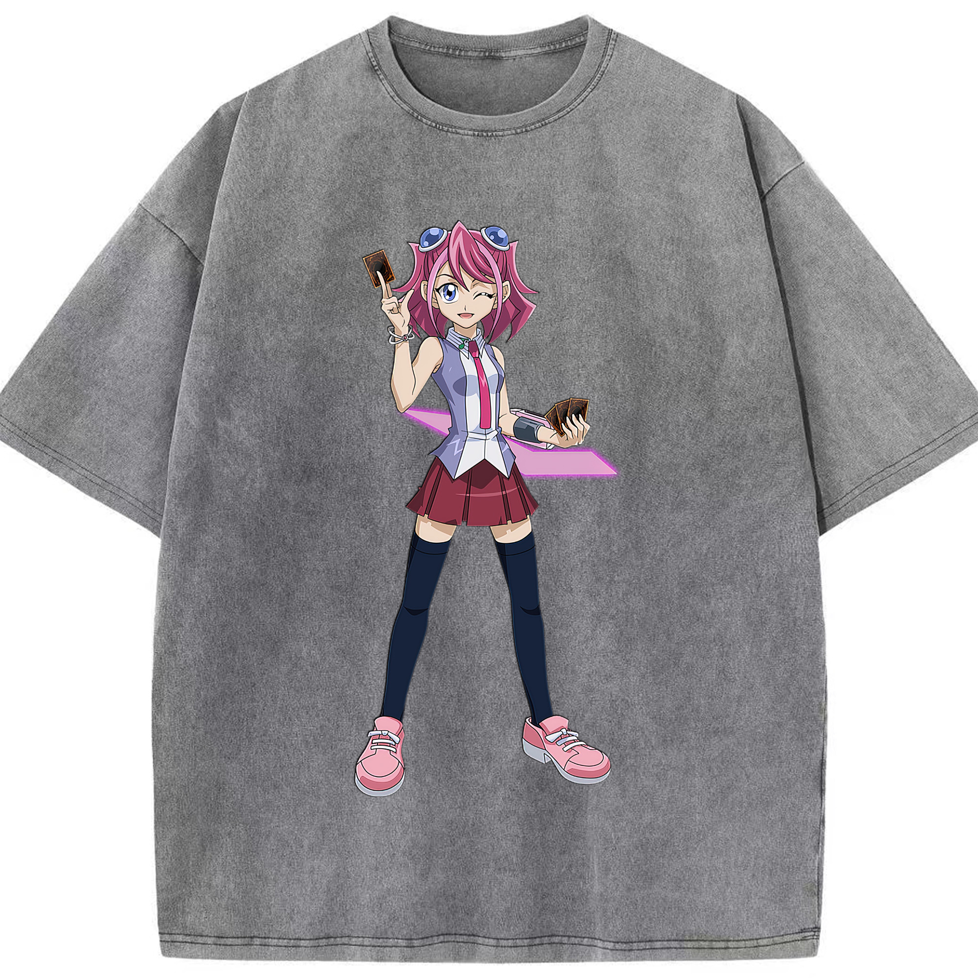 （画像用） 遊☆戯☆王 Yu-Gi-Oh! 綿100% ヴィンテージ風 半袖Tシャツ（フロントプリント）
