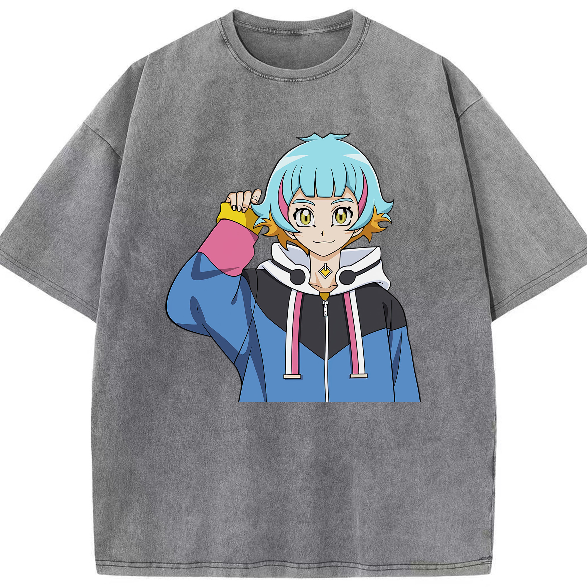 （画像用） 遊☆戯☆王 Yu-Gi-Oh! 綿100% ヴィンテージ風 半袖Tシャツ（フロントプリント）