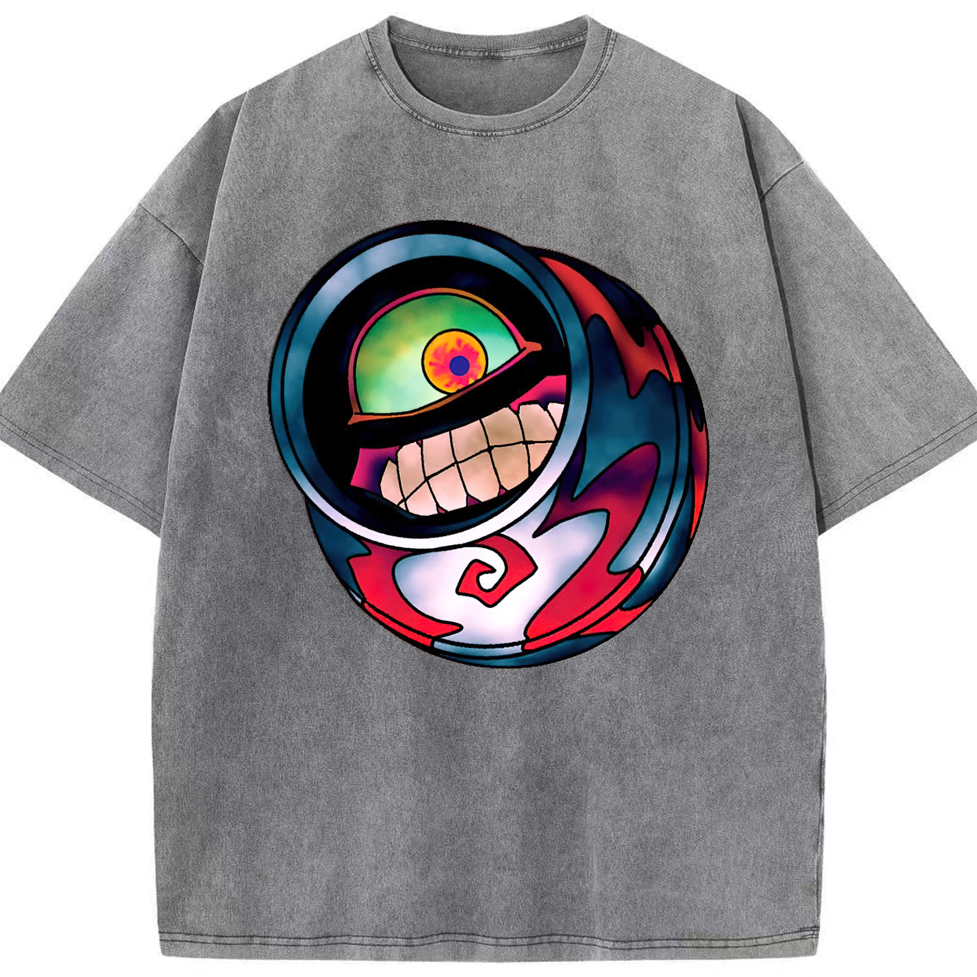 （画像用） 遊☆戯☆王 Yu-Gi-Oh! 綿100% ヴィンテージ風 半袖Tシャツ（フロントプリント）