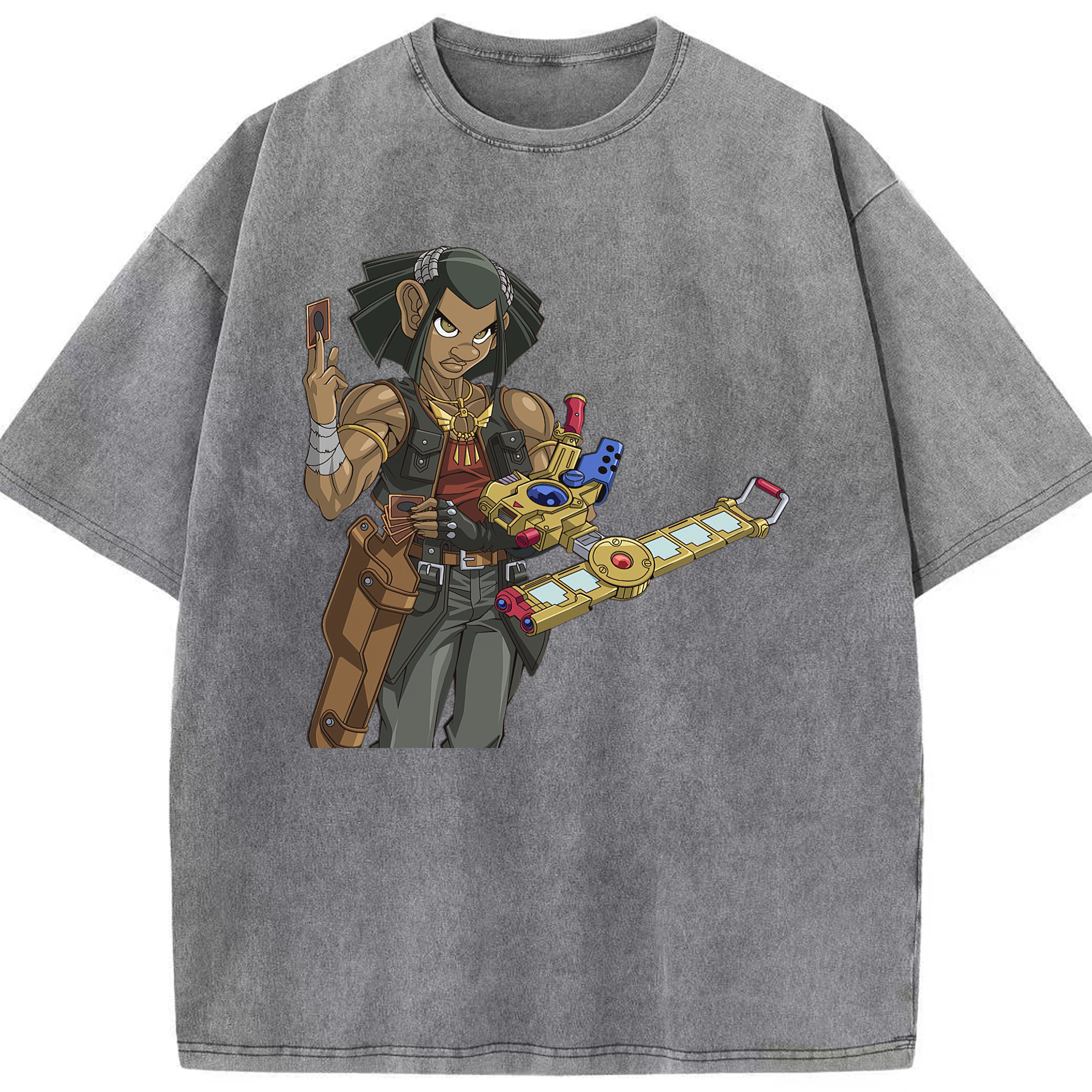 （画像用） 遊☆戯☆王 Yu-Gi-Oh! 綿100% ヴィンテージ風 半袖Tシャツ（フロントプリント）