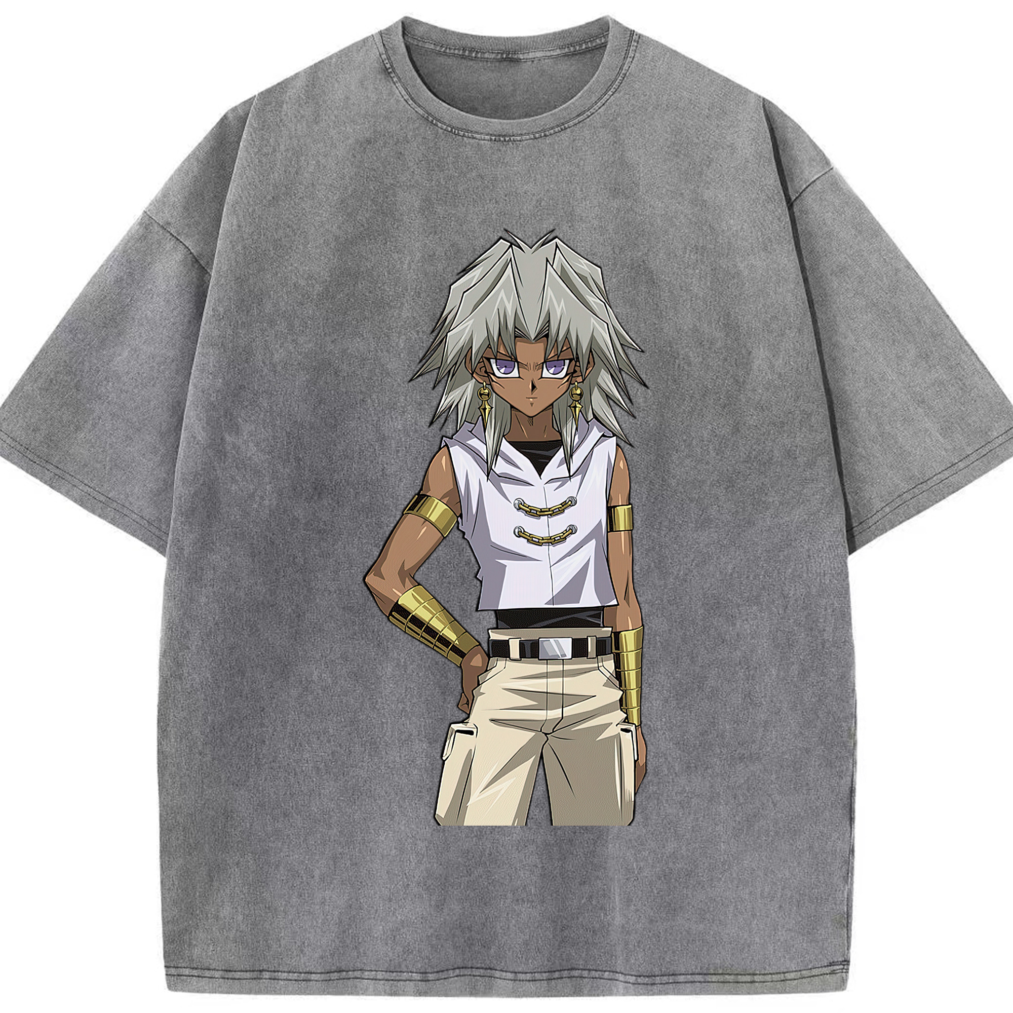 （画像用） 遊☆戯☆王 Yu-Gi-Oh! 綿100% ヴィンテージ風 半袖Tシャツ（フロントプリント）