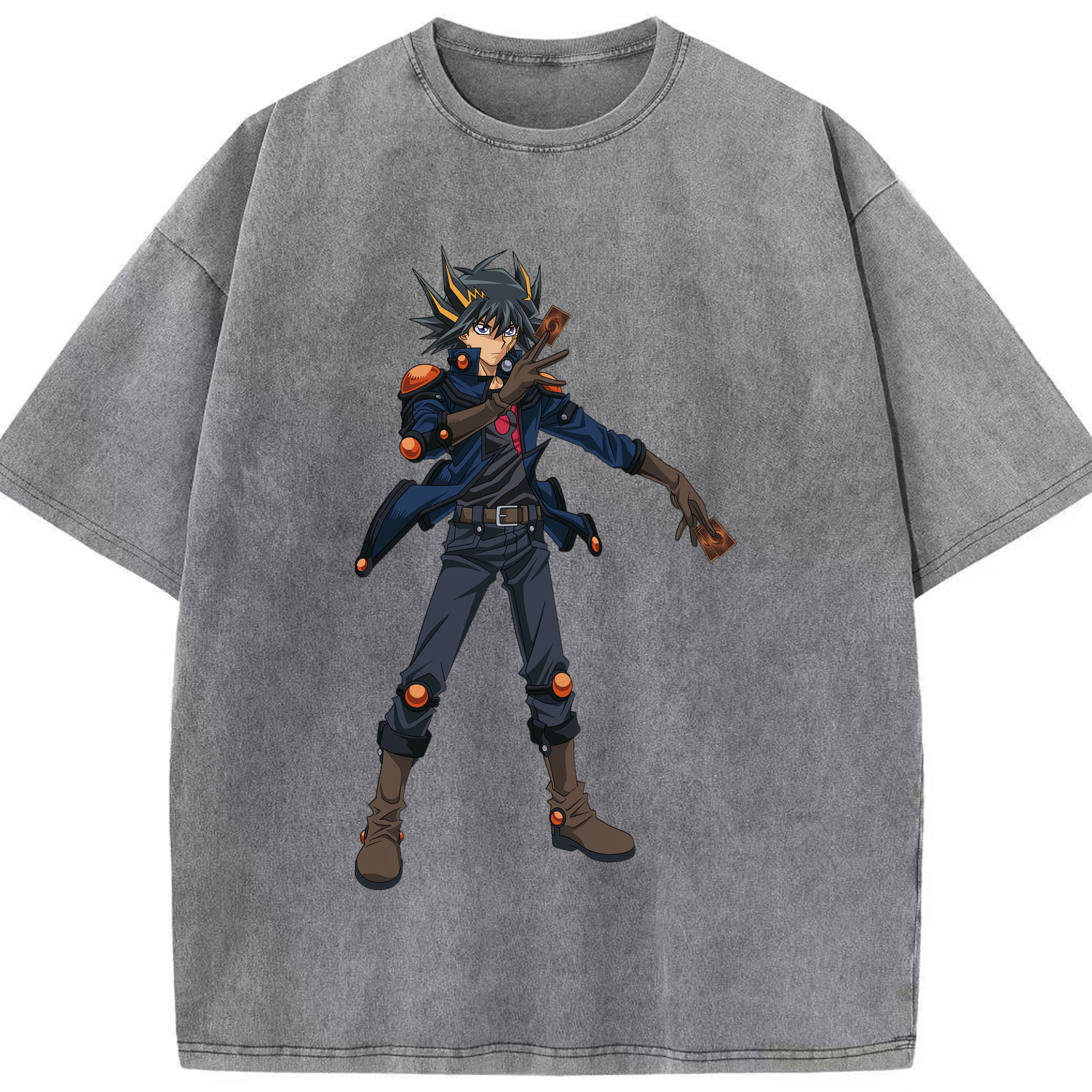 （画像用） 遊☆戯☆王 Yu-Gi-Oh! 綿100% ヴィンテージ風 半袖Tシャツ（フロントプリント）
