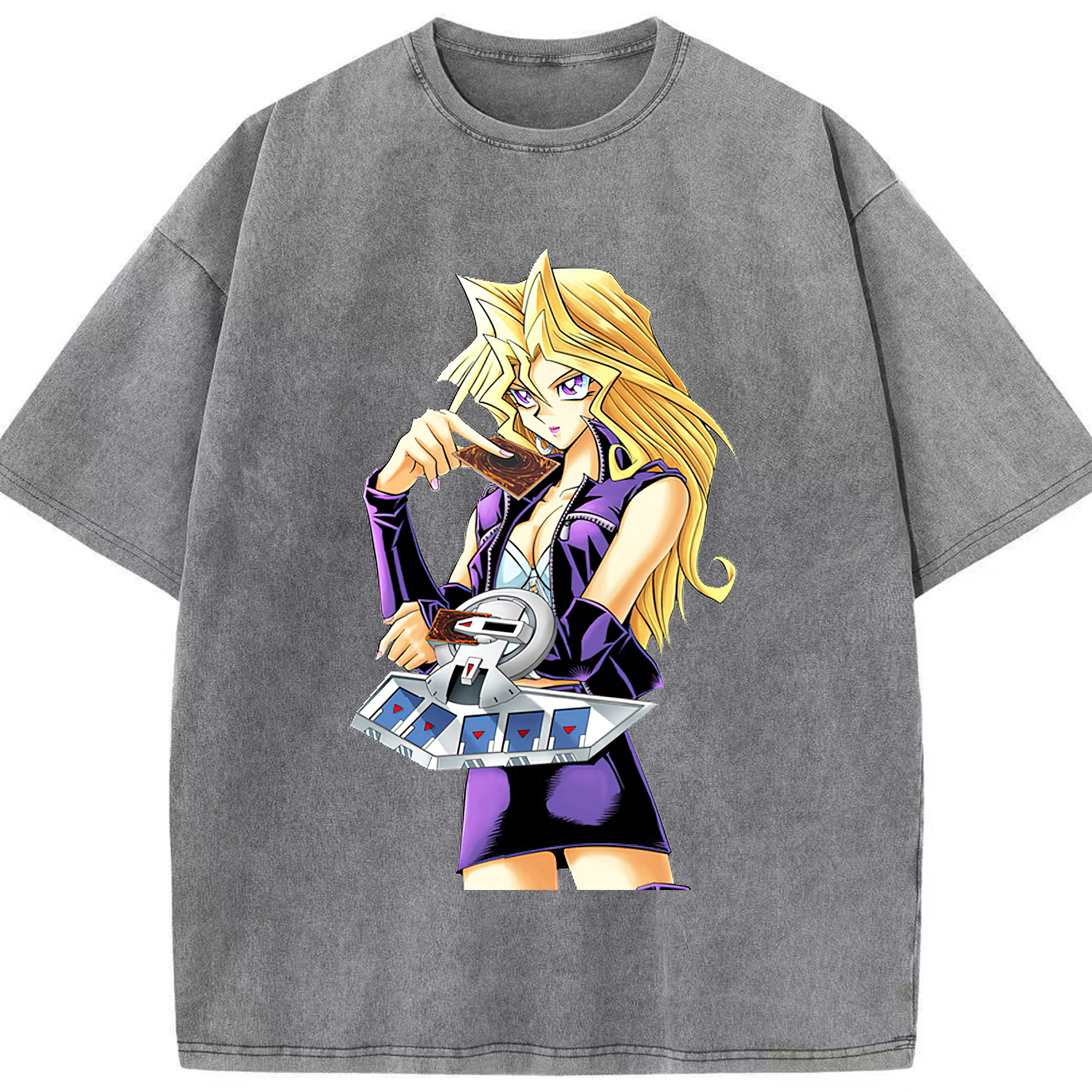 （画像用） 遊☆戯☆王 Yu-Gi-Oh! 綿100% ヴィンテージ風 半袖Tシャツ（フロントプリント）