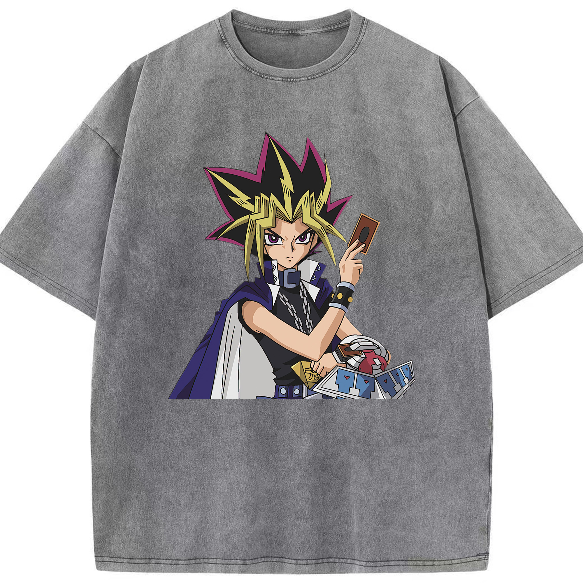 （画像用） 遊☆戯☆王 Yu-Gi-Oh! 綿100% ヴィンテージ風 半袖Tシャツ（フロントプリント）