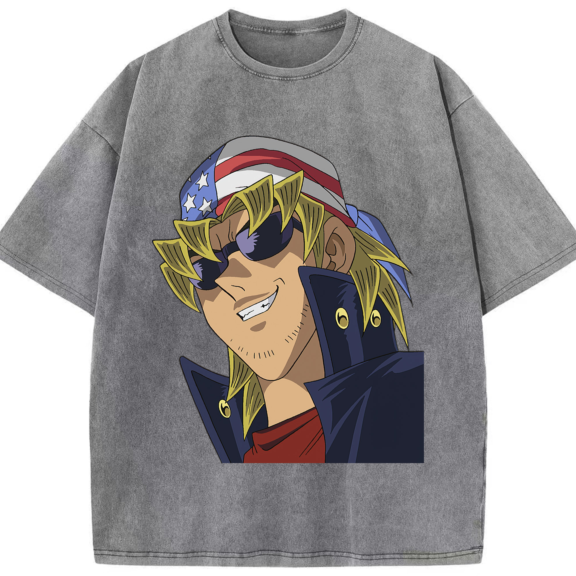 （画像用） 遊☆戯☆王 Yu-Gi-Oh! 綿100% ヴィンテージ風 半袖Tシャツ（フロントプリント）