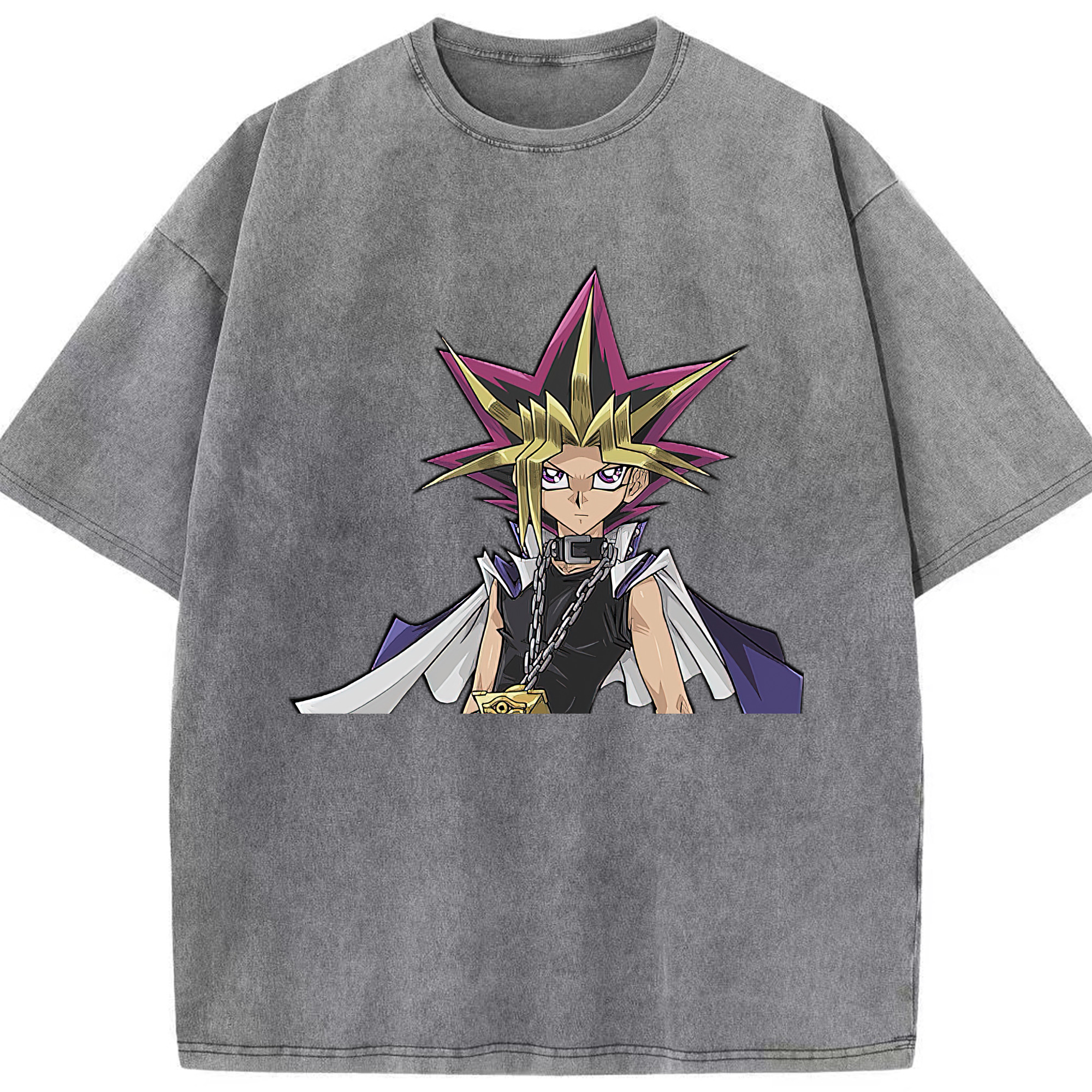 （画像用） 遊☆戯☆王 Yu-Gi-Oh! 綿100% ヴィンテージ風 半袖Tシャツ（フロントプリント）