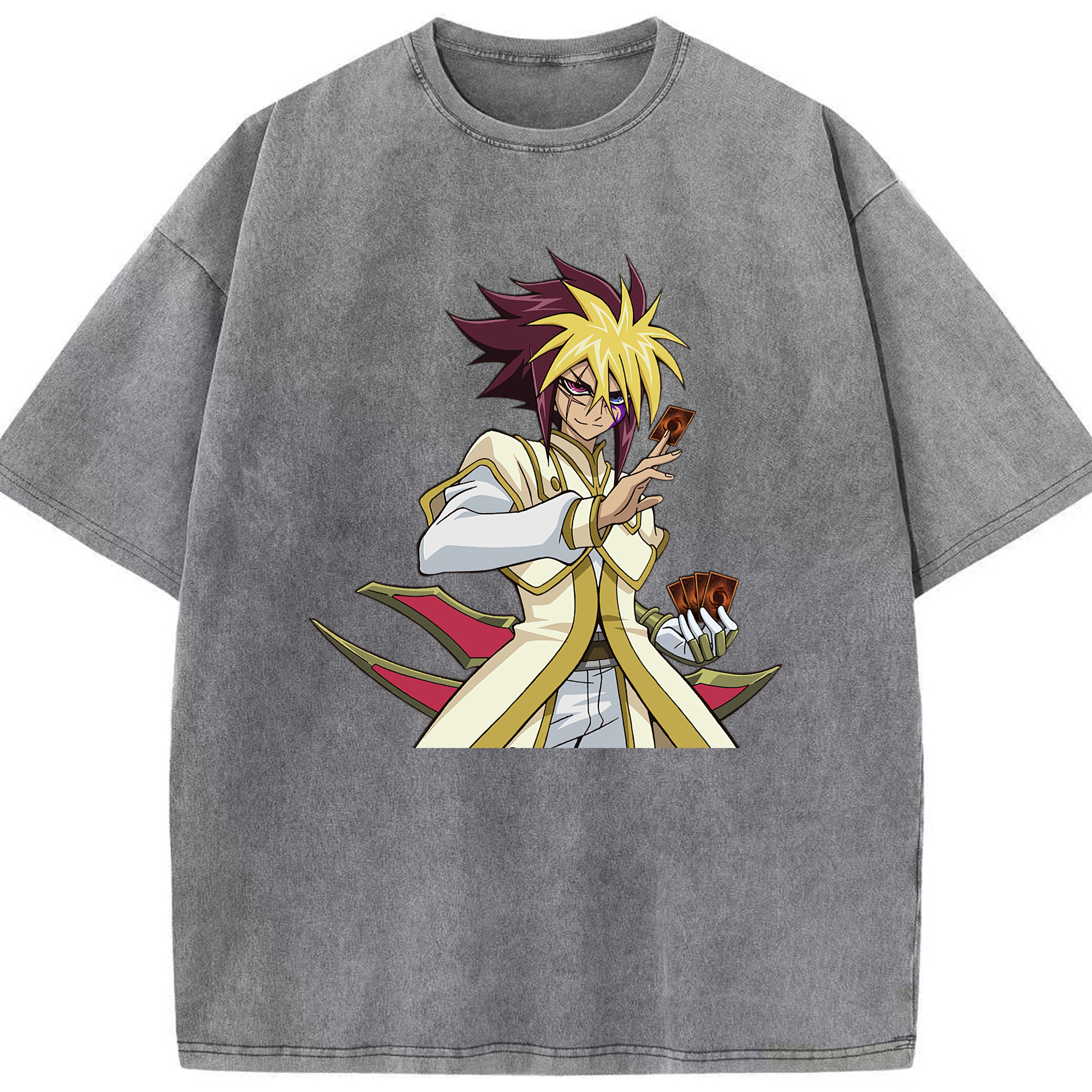 （画像用） 遊☆戯☆王 Yu-Gi-Oh! 綿100% ヴィンテージ風 半袖Tシャツ（フロントプリント）