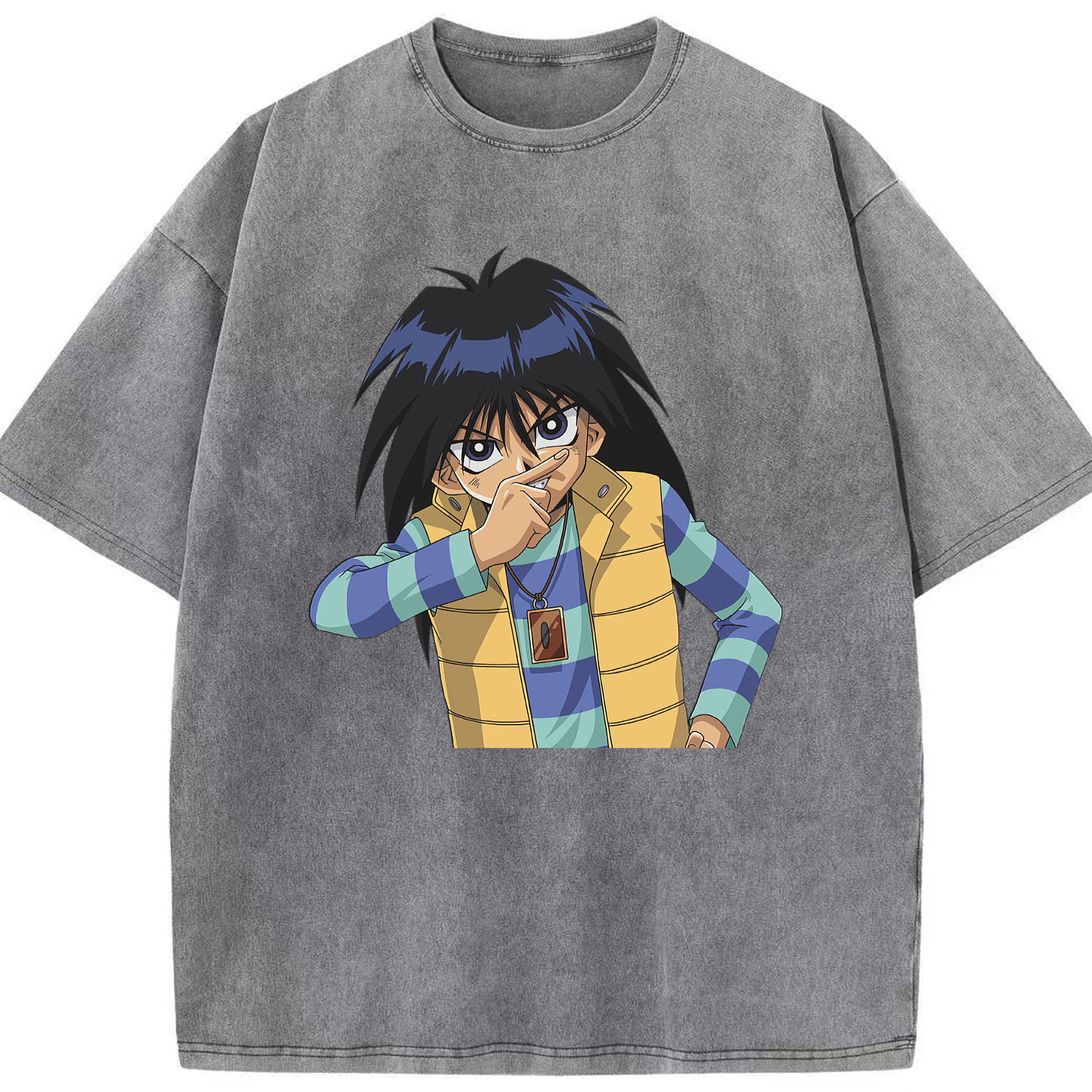 （画像用） 遊☆戯☆王 Yu-Gi-Oh! 綿100% ヴィンテージ風 半袖Tシャツ（フロントプリント）