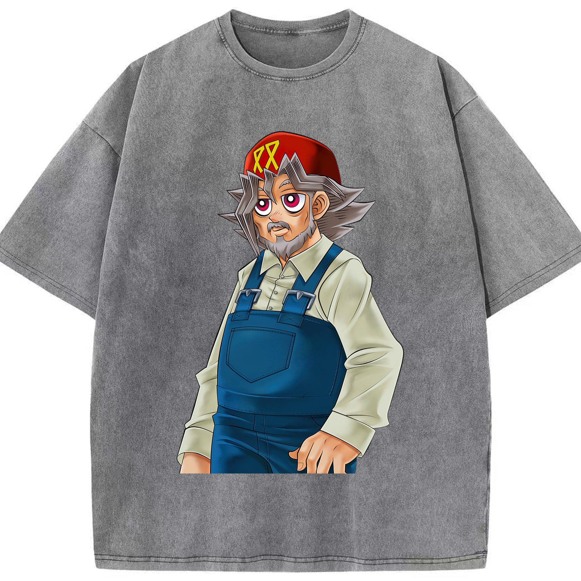 （画像用） 遊☆戯☆王 Yu-Gi-Oh! 綿100% ヴィンテージ風 半袖Tシャツ（フロントプリント）