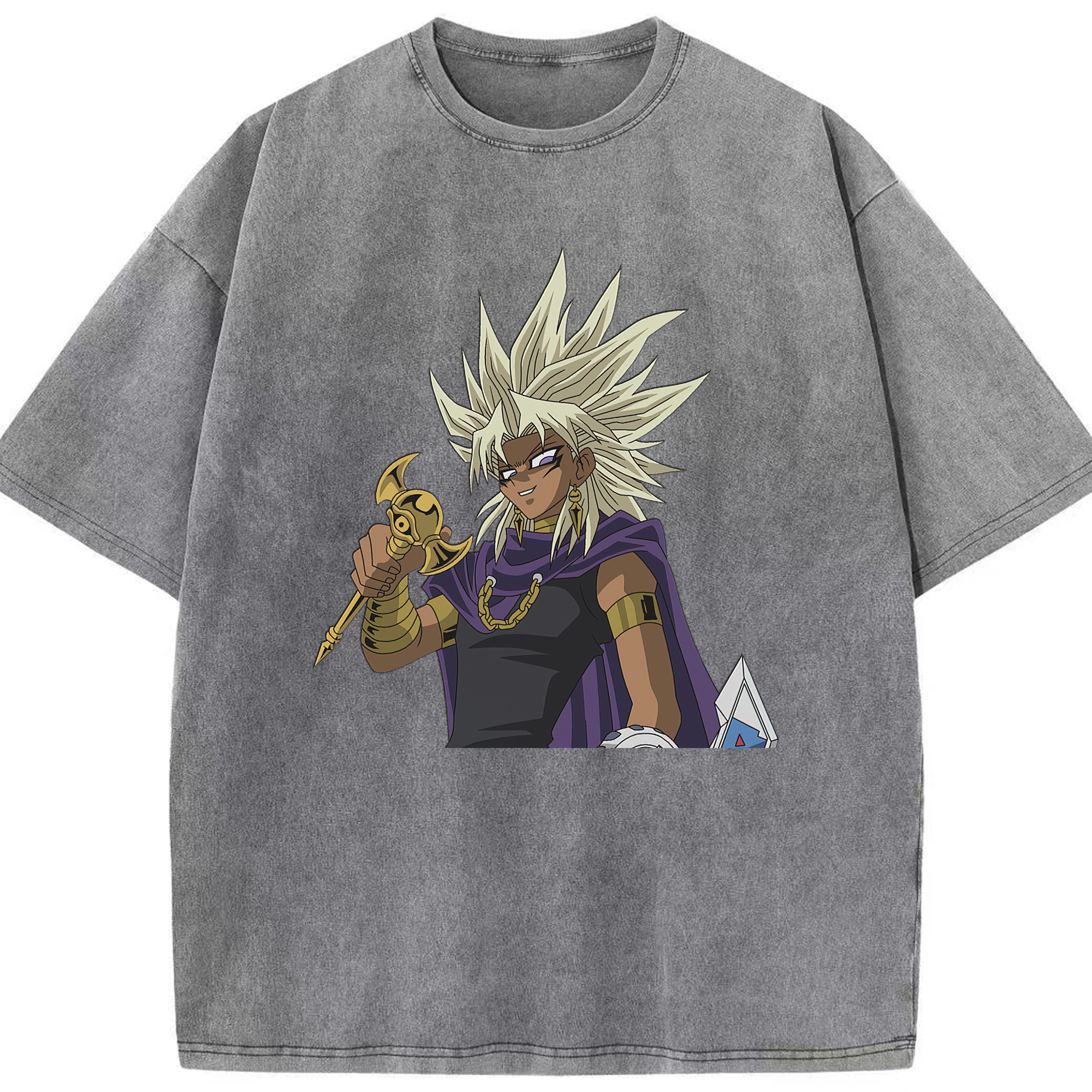 （画像用） 遊☆戯☆王 Yu-Gi-Oh! 綿100% ヴィンテージ風 半袖Tシャツ（フロントプリント）