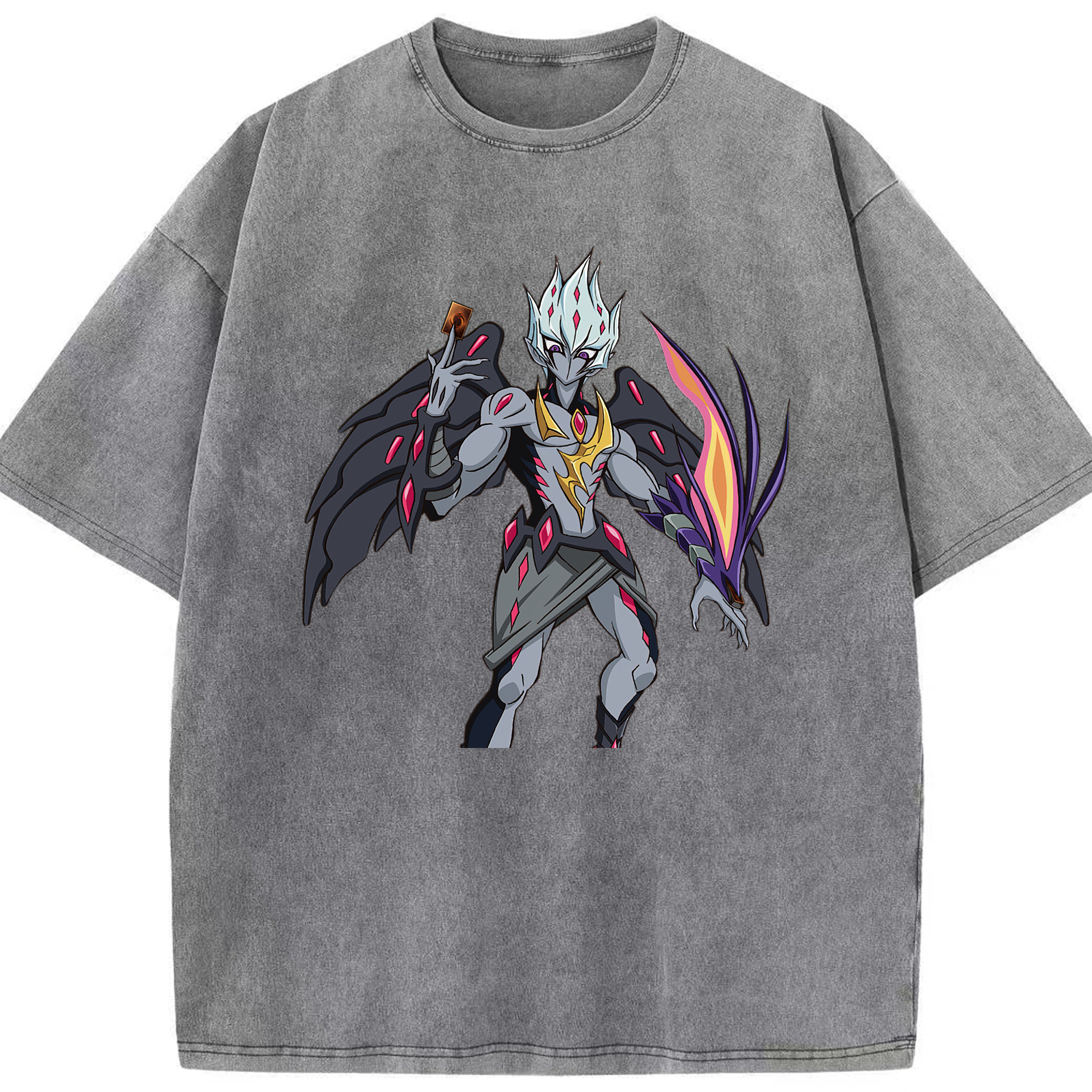 （画像用） 遊☆戯☆王 Yu-Gi-Oh! 綿100% ヴィンテージ風 半袖Tシャツ（フロントプリント）