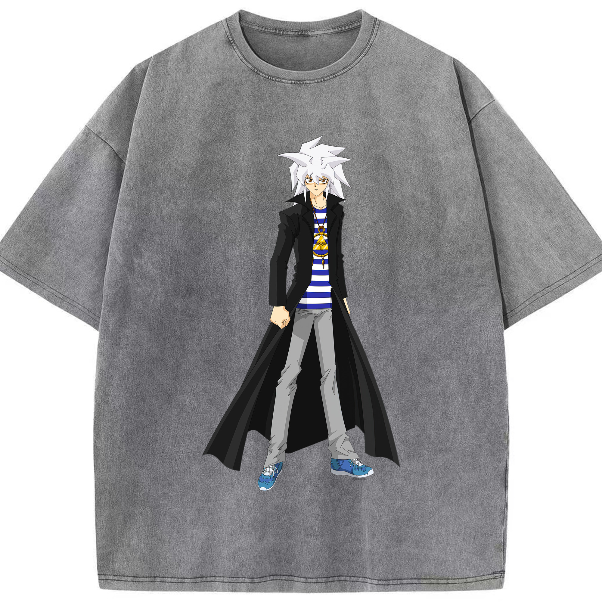 （画像用） 遊☆戯☆王 Yu-Gi-Oh! 綿100% ヴィンテージ風 半袖Tシャツ（フロントプリント）