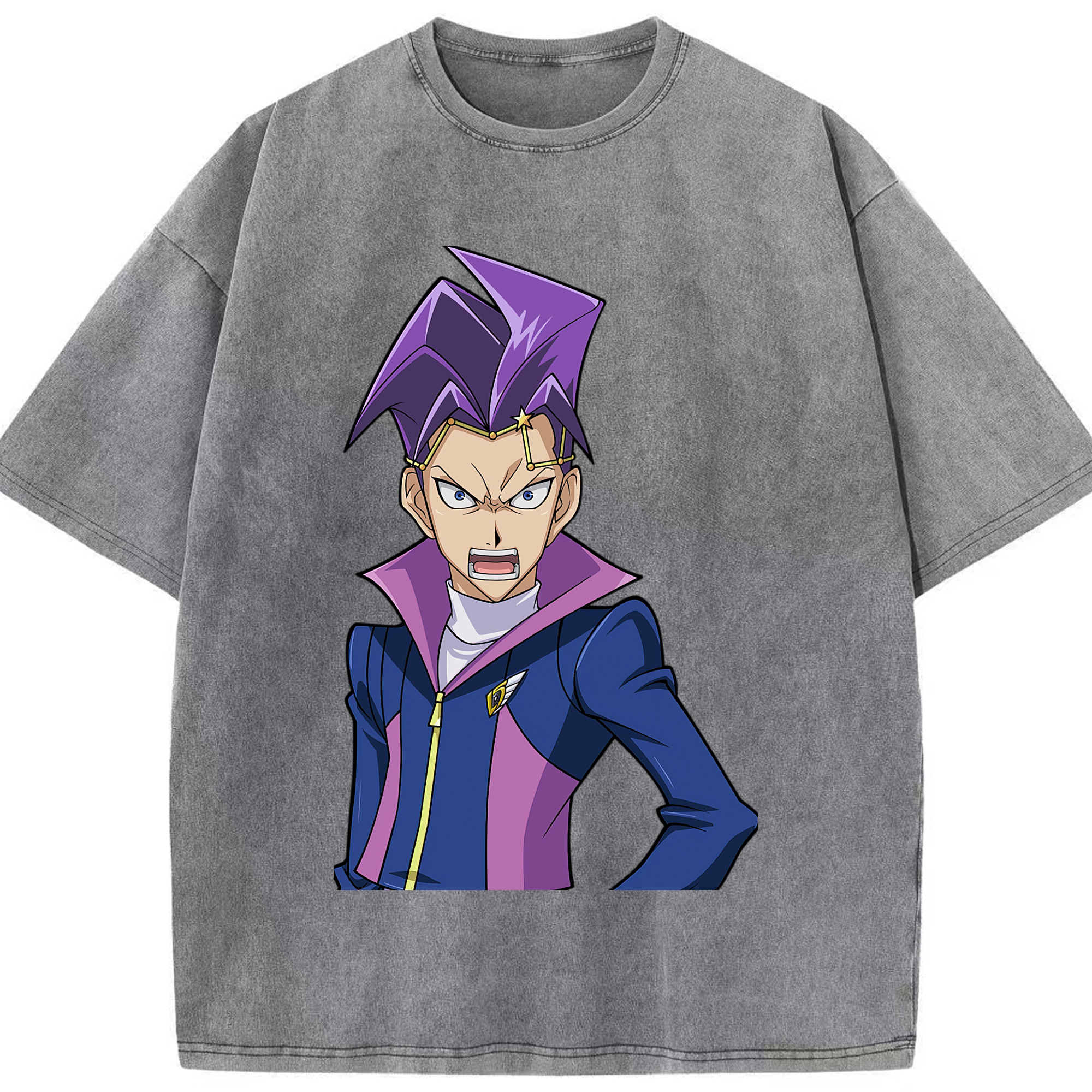 （画像用） 遊☆戯☆王 Yu-Gi-Oh! 綿100% ヴィンテージ風 半袖Tシャツ（フロントプリント）