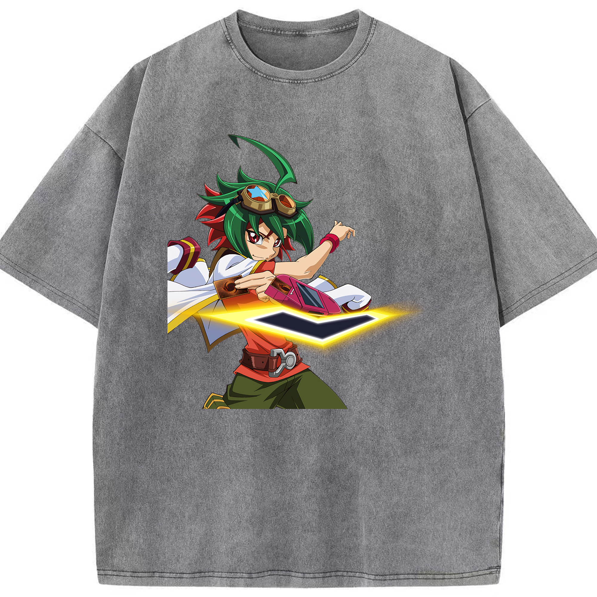 （画像用） 遊☆戯☆王 Yu-Gi-Oh! 綿100% ヴィンテージ風 半袖Tシャツ（フロントプリント）