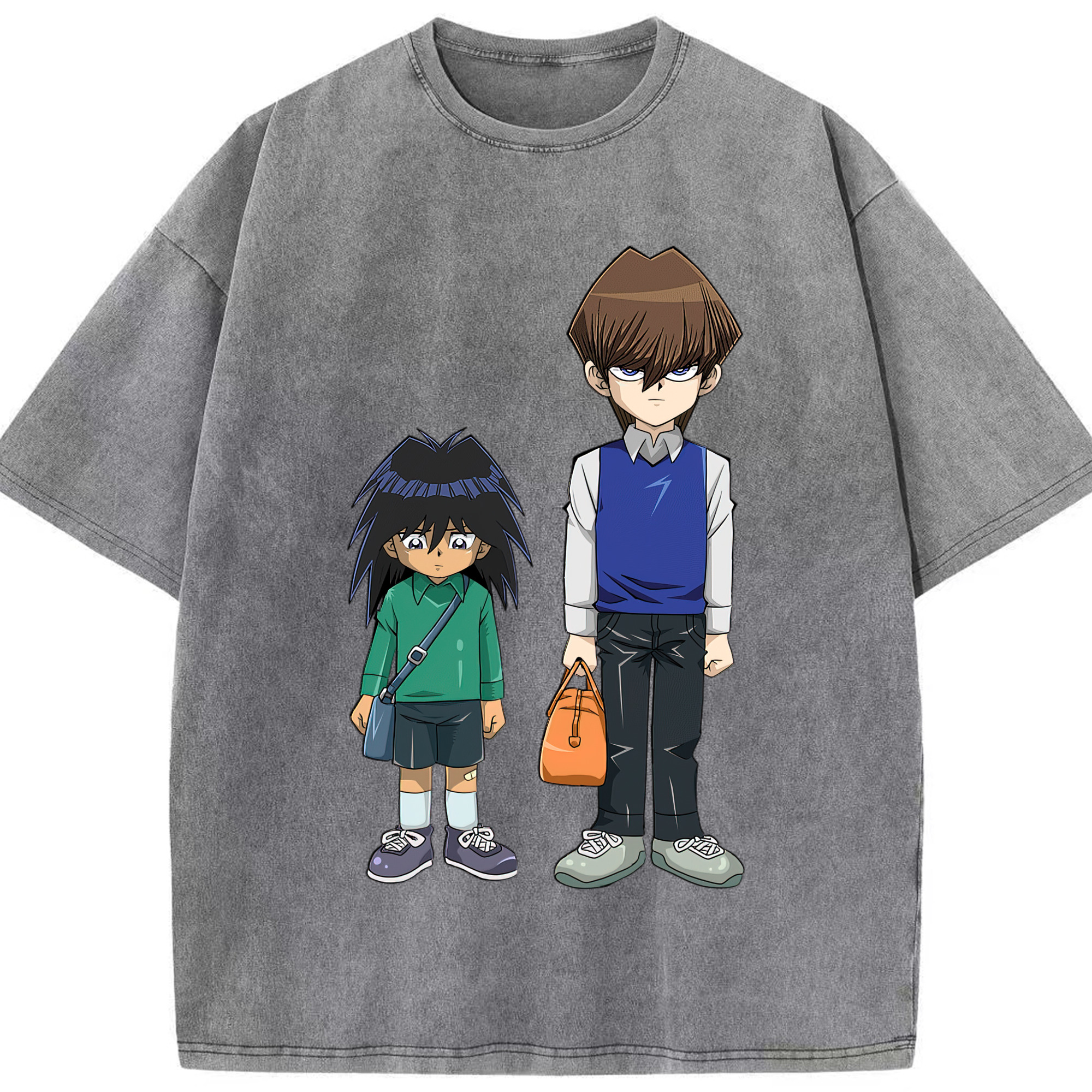 （画像用） 遊☆戯☆王 Yu-Gi-Oh! 綿100% ヴィンテージ風 半袖Tシャツ（フロントプリント）