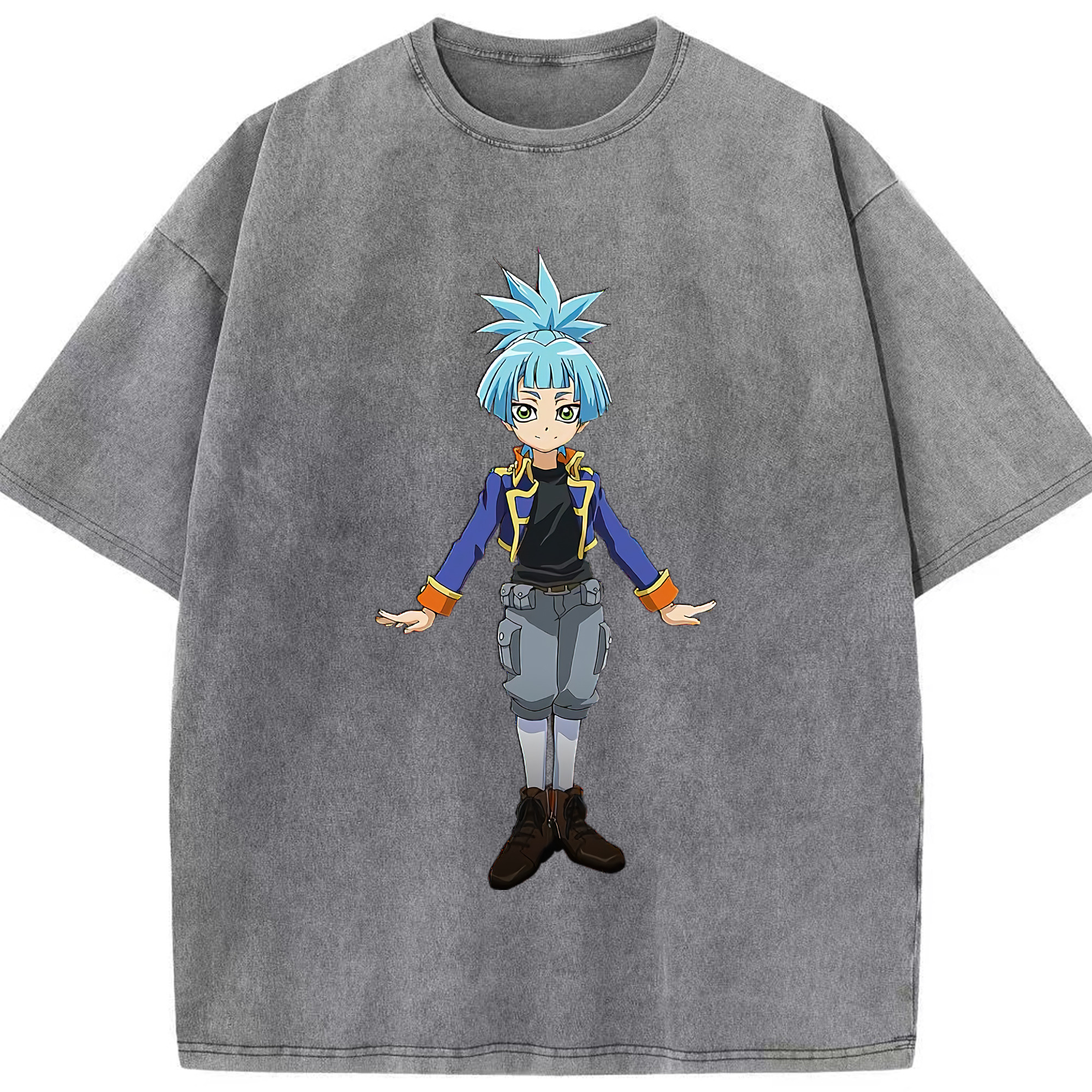 （画像用） 遊☆戯☆王 Yu-Gi-Oh! 綿100% ヴィンテージ風 半袖Tシャツ（フロントプリント）