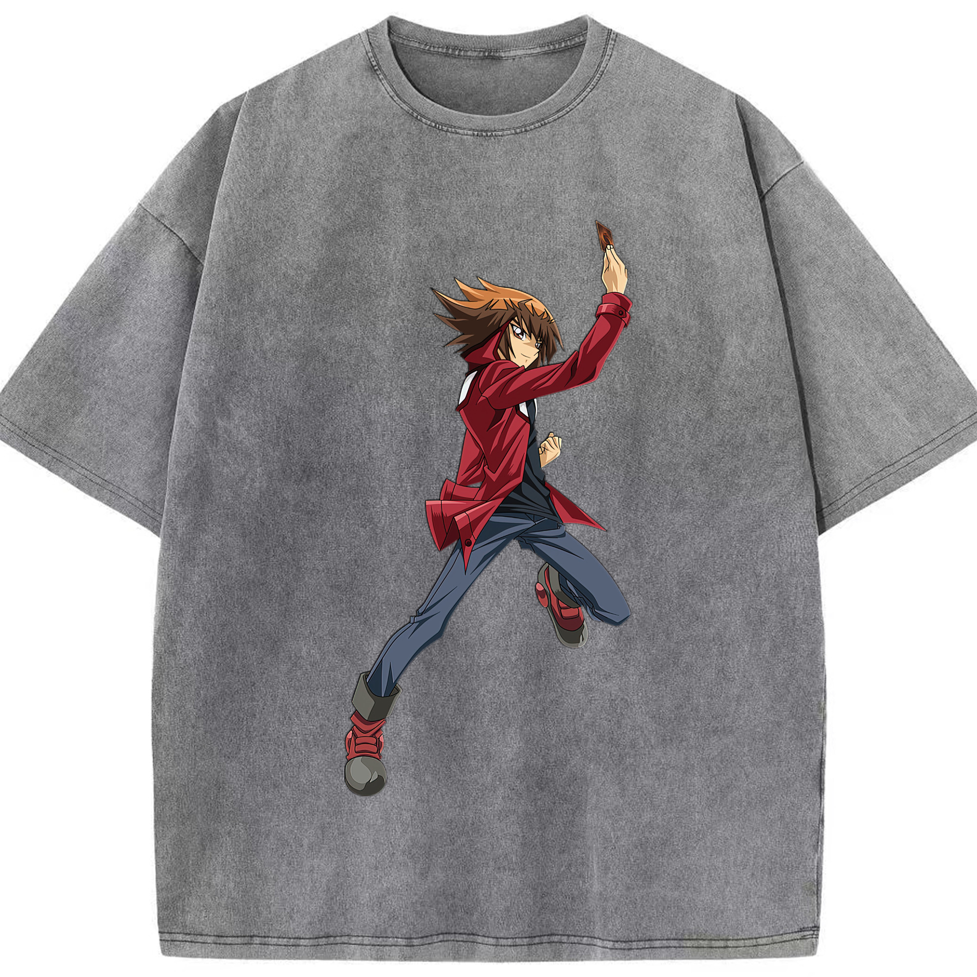 （画像用） 遊☆戯☆王 Yu-Gi-Oh! 綿100% ヴィンテージ風 半袖Tシャツ（フロントプリント）