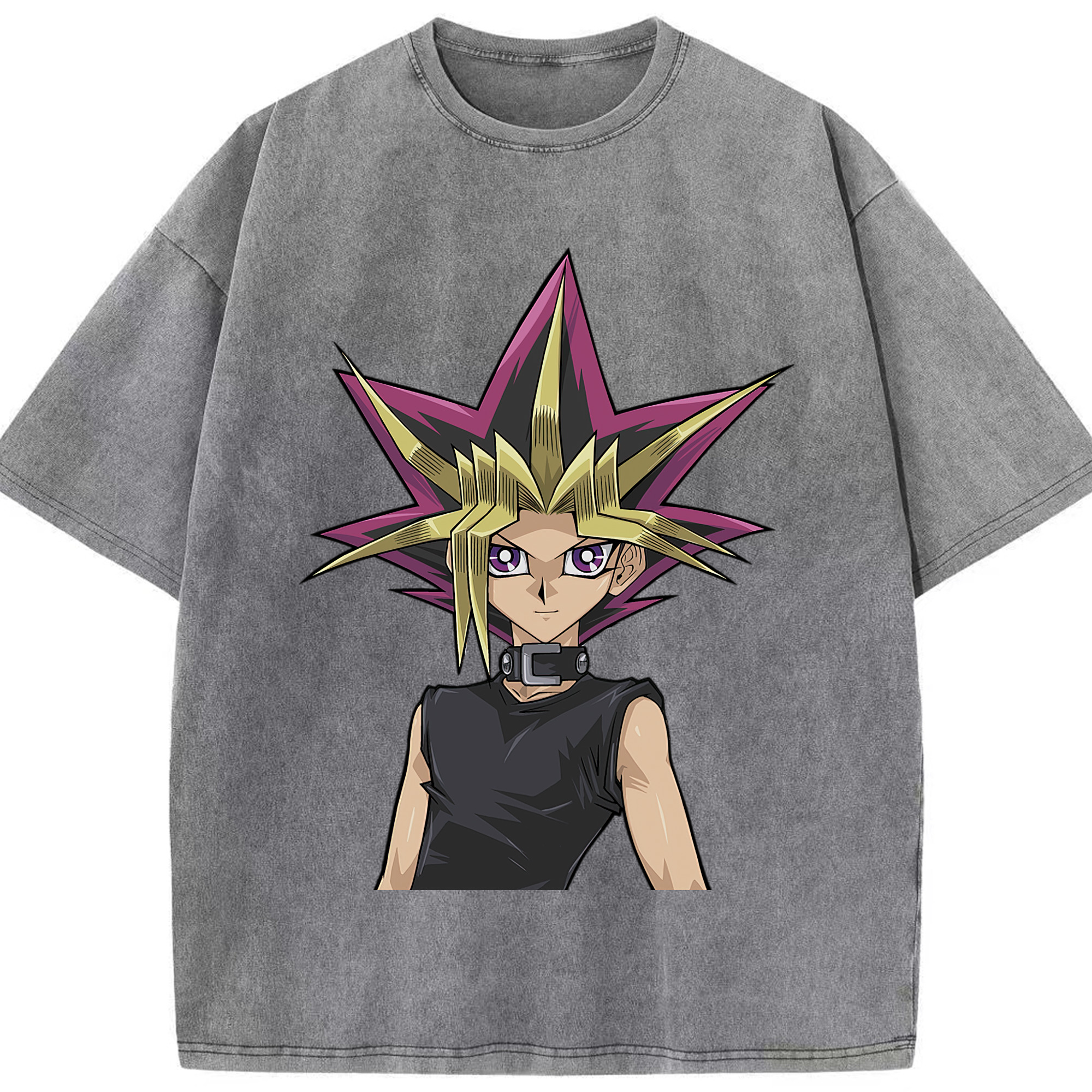 （画像用） 遊☆戯☆王 Yu-Gi-Oh! 綿100% ヴィンテージ風 半袖Tシャツ（フロントプリント）