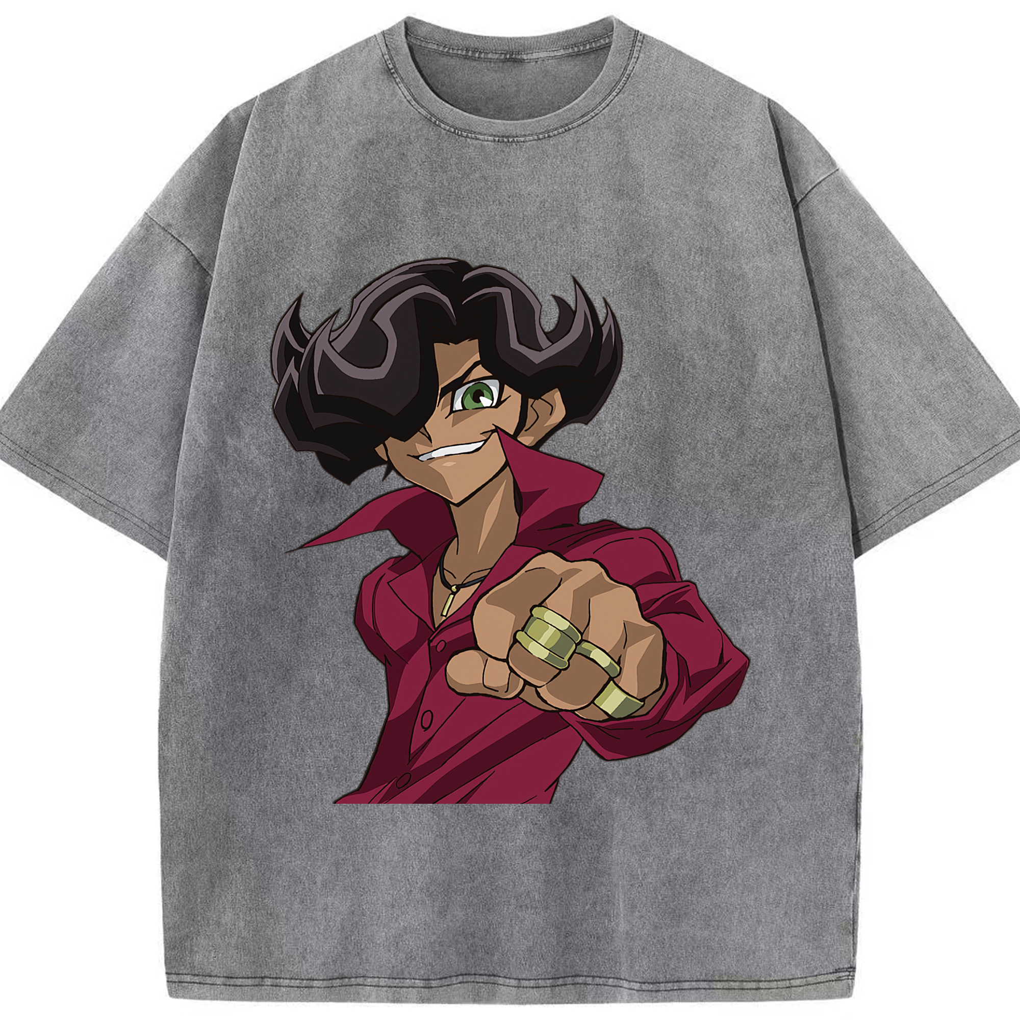 （画像用） 遊☆戯☆王 Yu-Gi-Oh! 綿100% ヴィンテージ風 半袖Tシャツ（フロントプリント）