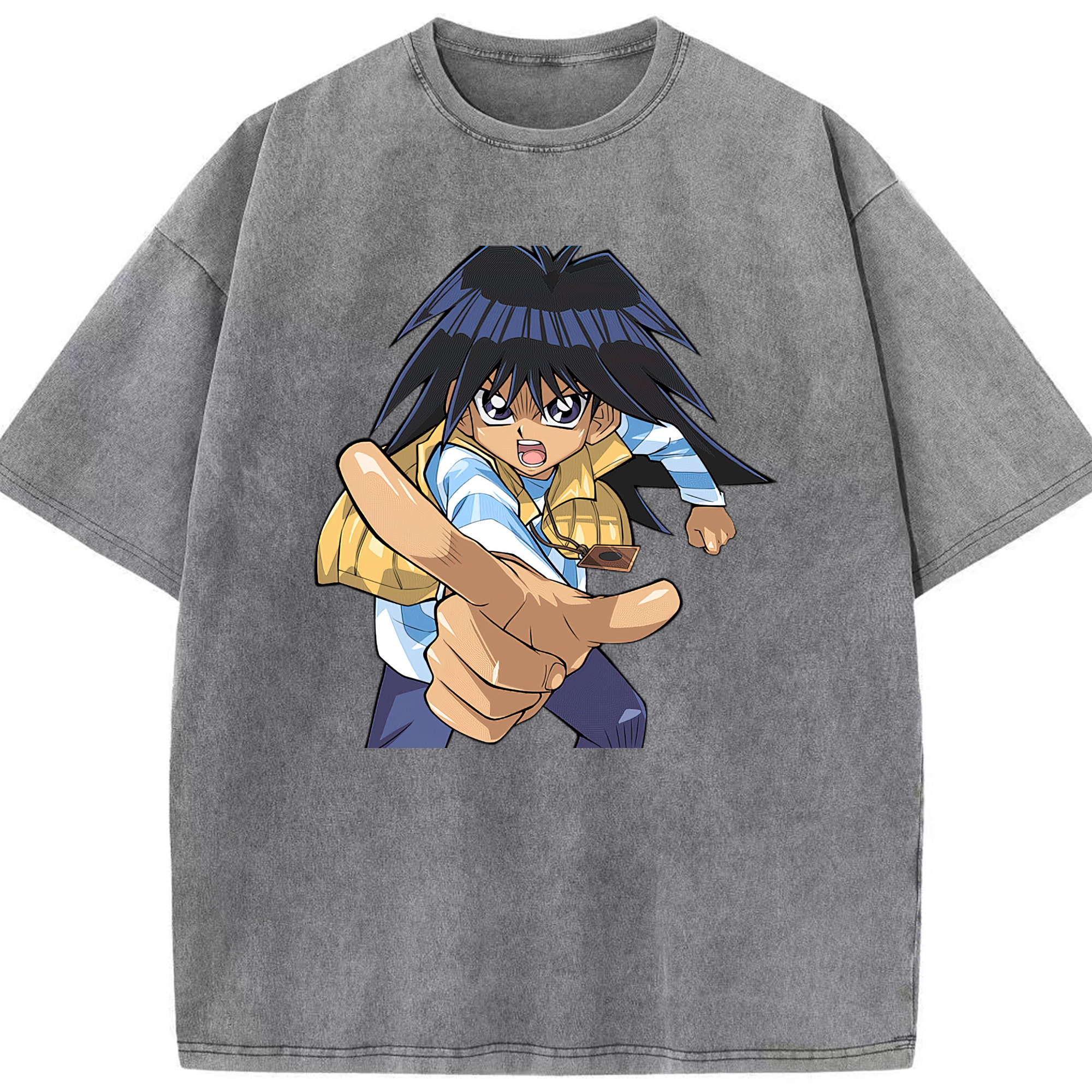 （画像用） 遊☆戯☆王 Yu-Gi-Oh! 綿100% ヴィンテージ風 半袖Tシャツ（フロントプリント）