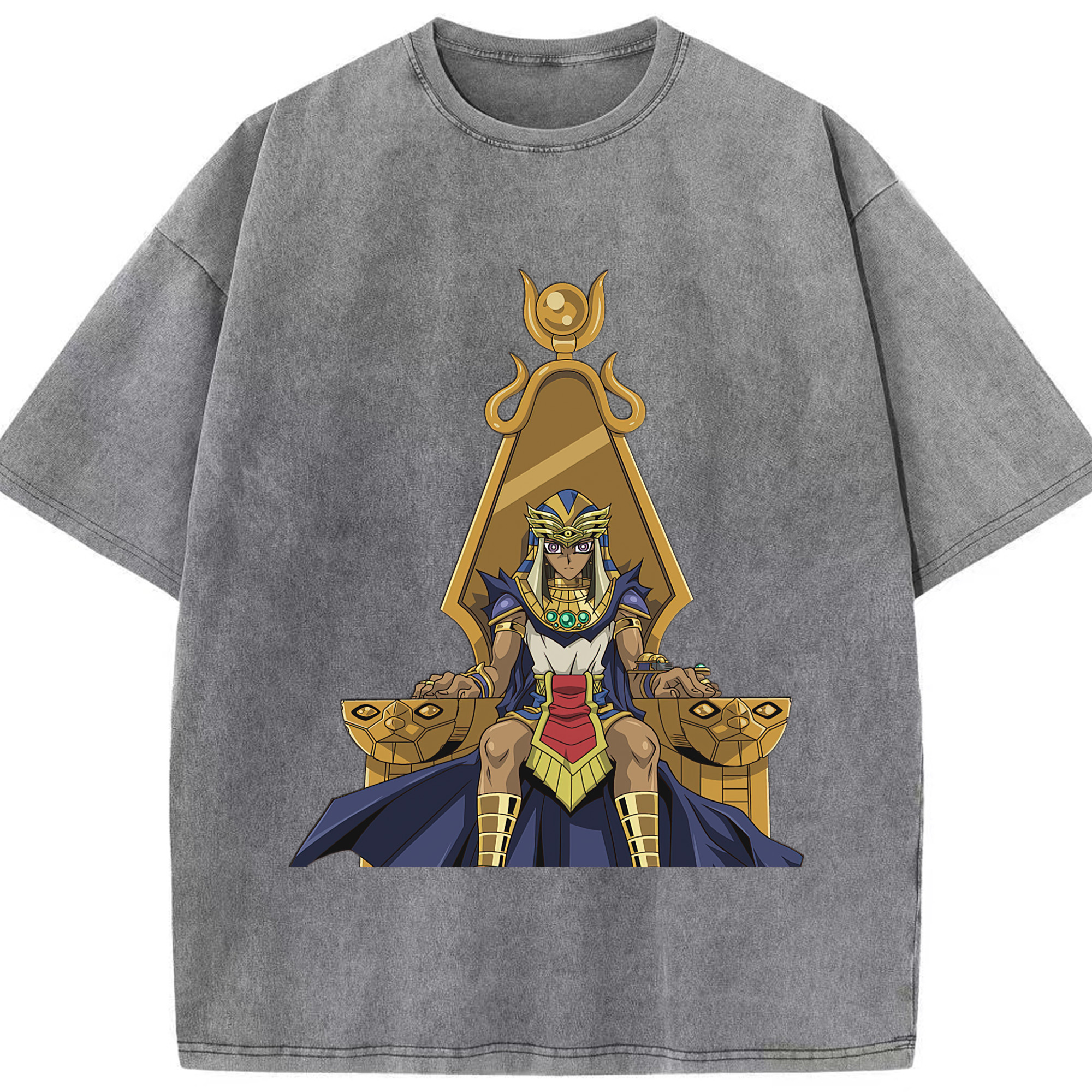 （画像用） 遊☆戯☆王 Yu-Gi-Oh! 綿100% ヴィンテージ風 半袖Tシャツ（フロントプリント）