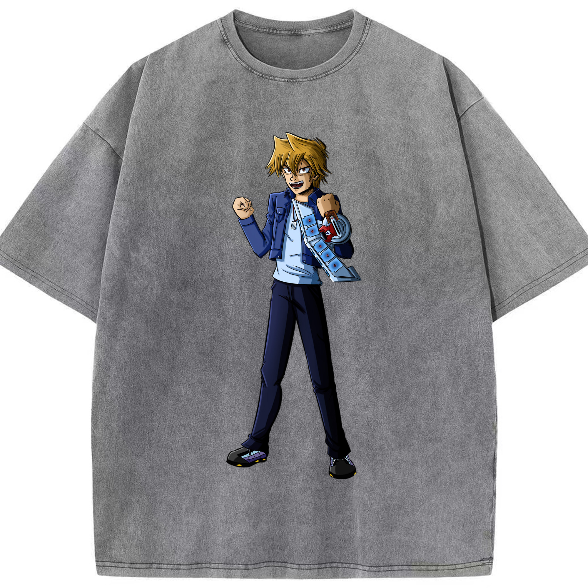 （画像用） 遊☆戯☆王 Yu-Gi-Oh! 綿100% ヴィンテージ風 半袖Tシャツ（フロントプリント）
