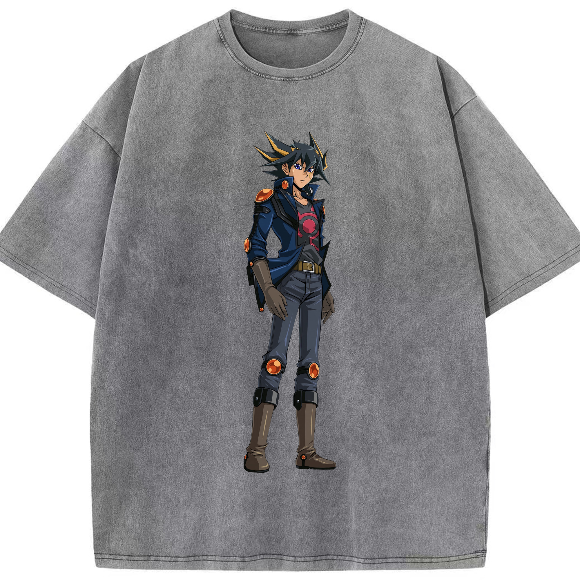 （画像用） 遊☆戯☆王 Yu-Gi-Oh! 綿100% ヴィンテージ風 半袖Tシャツ（フロントプリント）