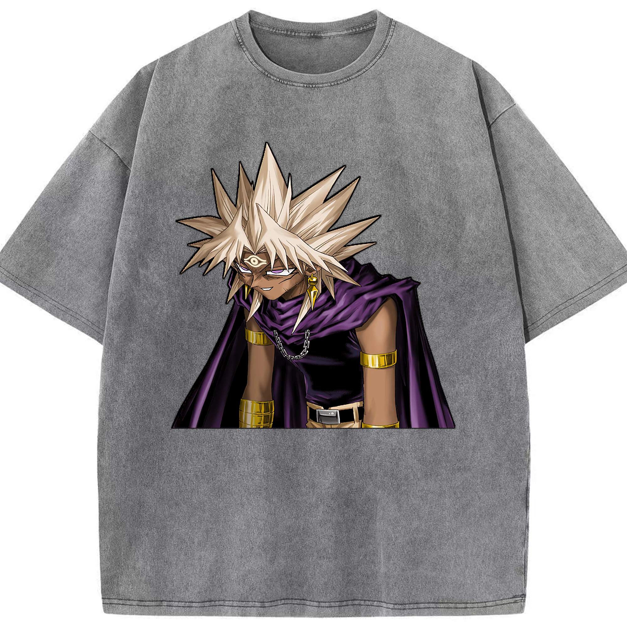 （画像用） 遊☆戯☆王 Yu-Gi-Oh! 綿100% ヴィンテージ風 半袖Tシャツ（フロントプリント）