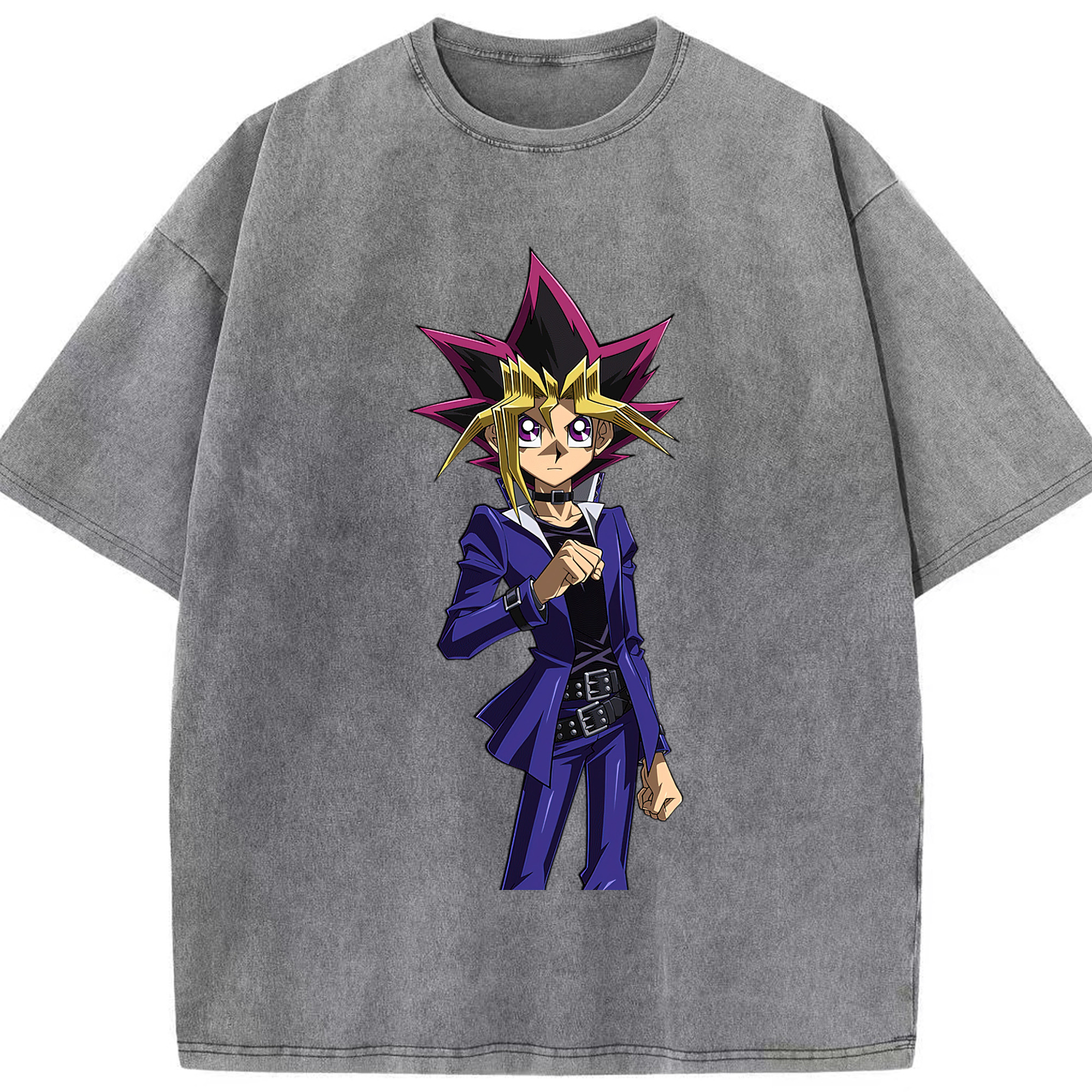 （画像用） 遊☆戯☆王 Yu-Gi-Oh! 綿100% ヴィンテージ風 半袖Tシャツ（フロントプリント）