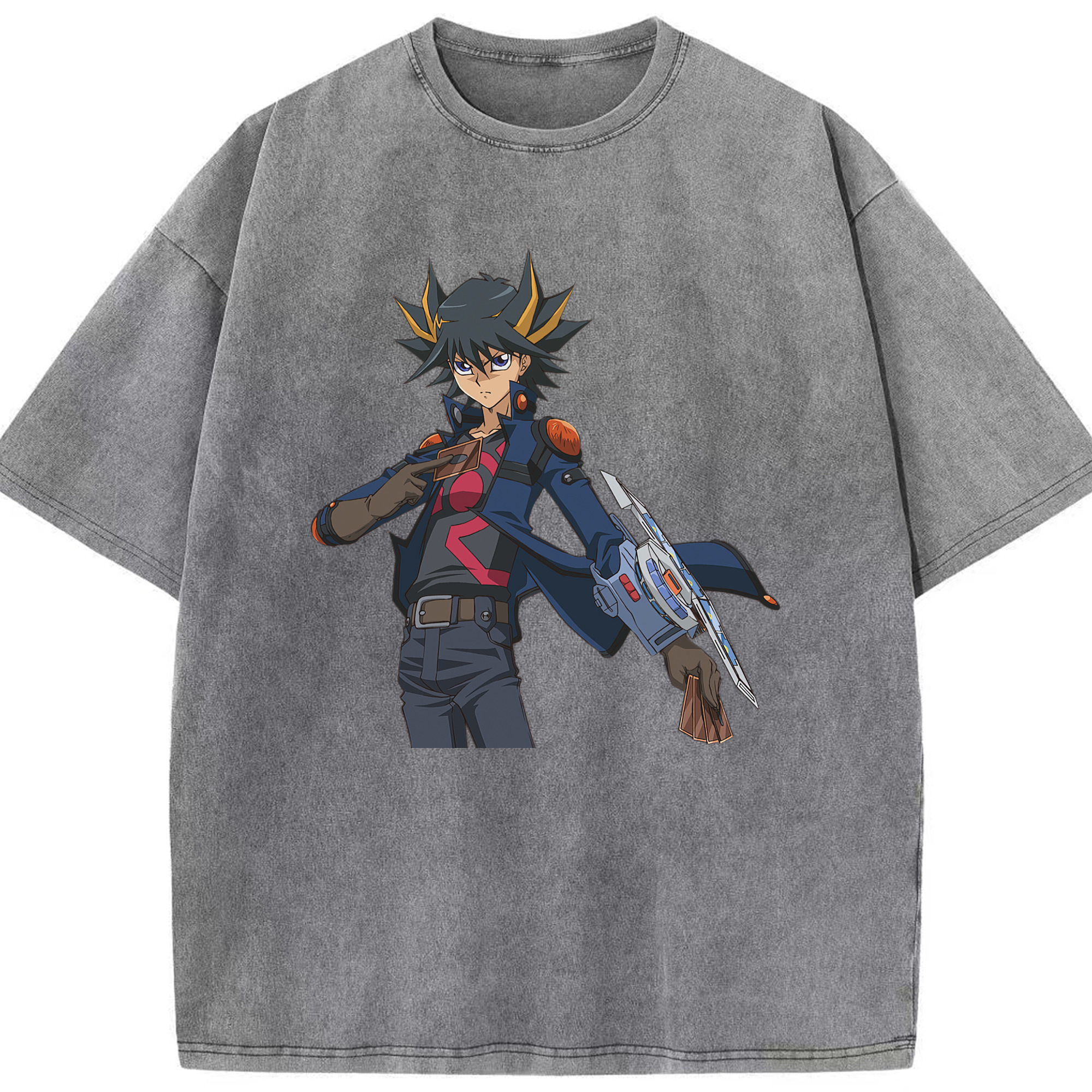 （画像用） 遊☆戯☆王 Yu-Gi-Oh! 綿100% ヴィンテージ風 半袖Tシャツ（フロントプリント）