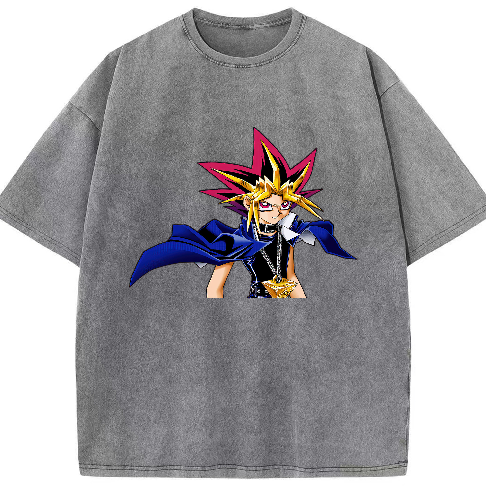 （画像用） 遊☆戯☆王 Yu-Gi-Oh! 綿100% ヴィンテージ風 半袖Tシャツ（フロントプリント）