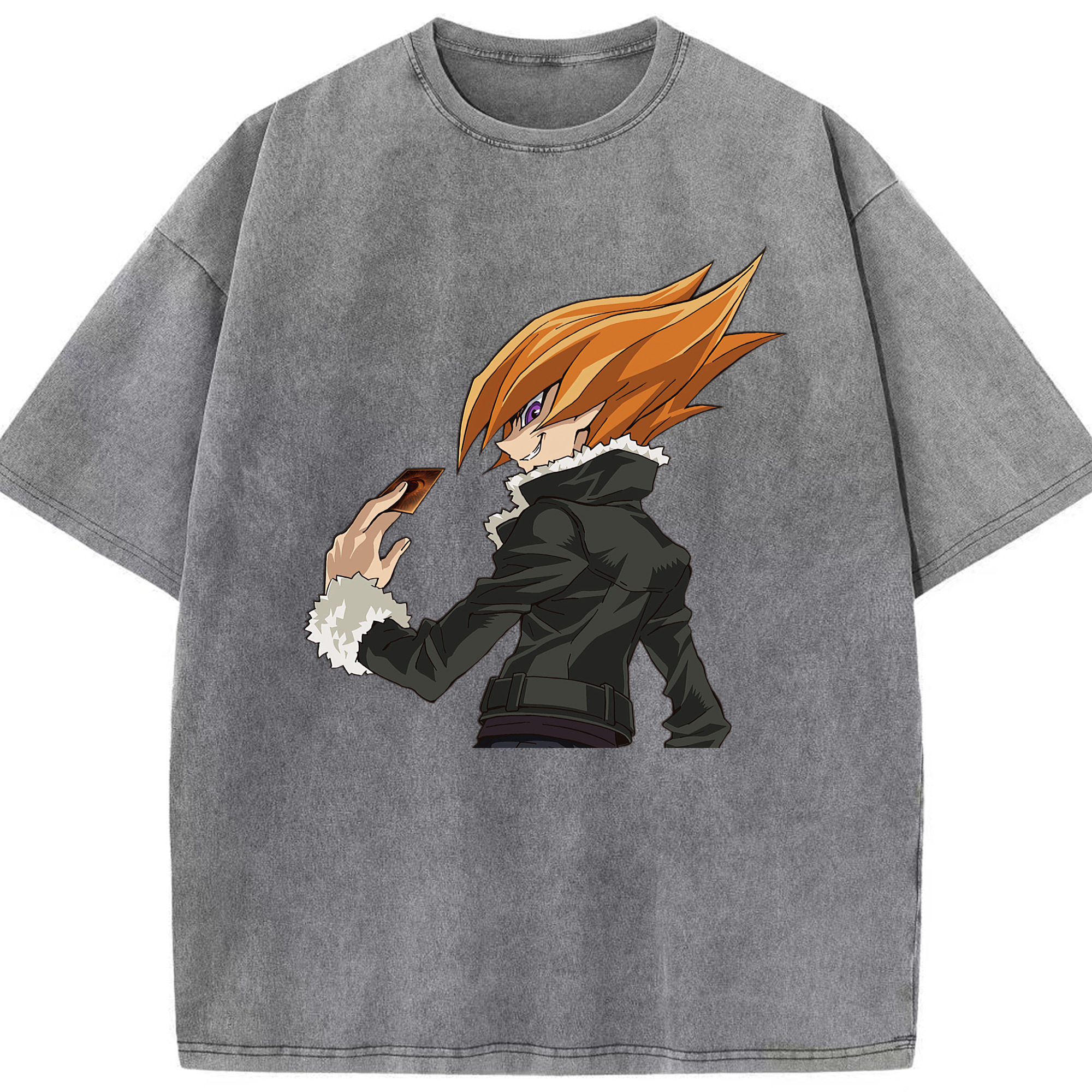 （画像用） 遊☆戯☆王 Yu-Gi-Oh! 綿100% ヴィンテージ風 半袖Tシャツ（フロントプリント）