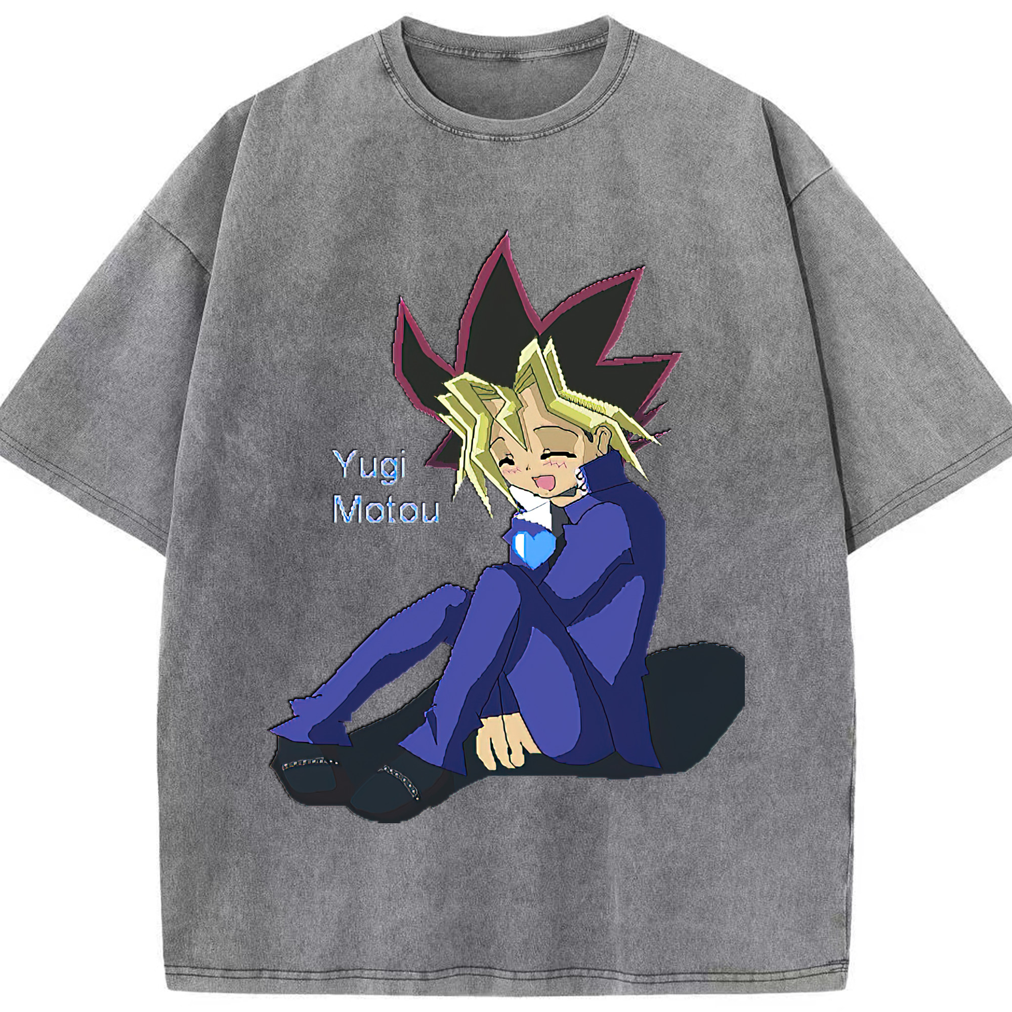 （画像用） 遊☆戯☆王 Yu-Gi-Oh! 綿100% ヴィンテージ風 半袖Tシャツ（フロントプリント）