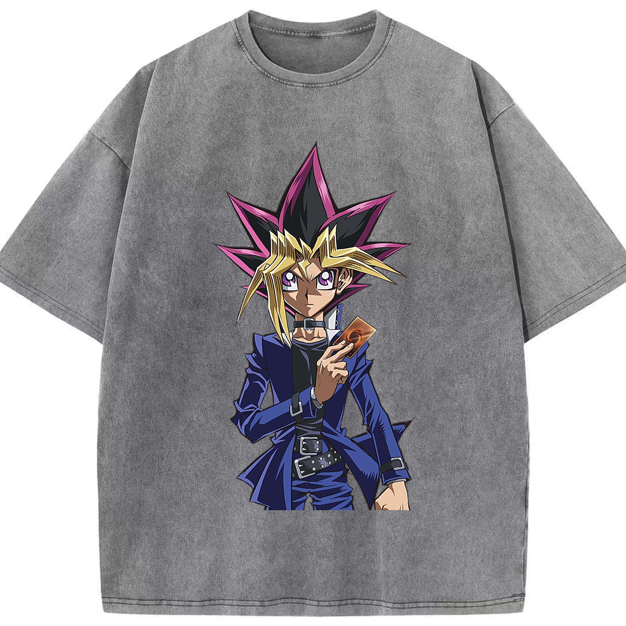 （画像用） 遊☆戯☆王 Yu-Gi-Oh! 綿100% ヴィンテージ風 半袖Tシャツ（フロントプリント）