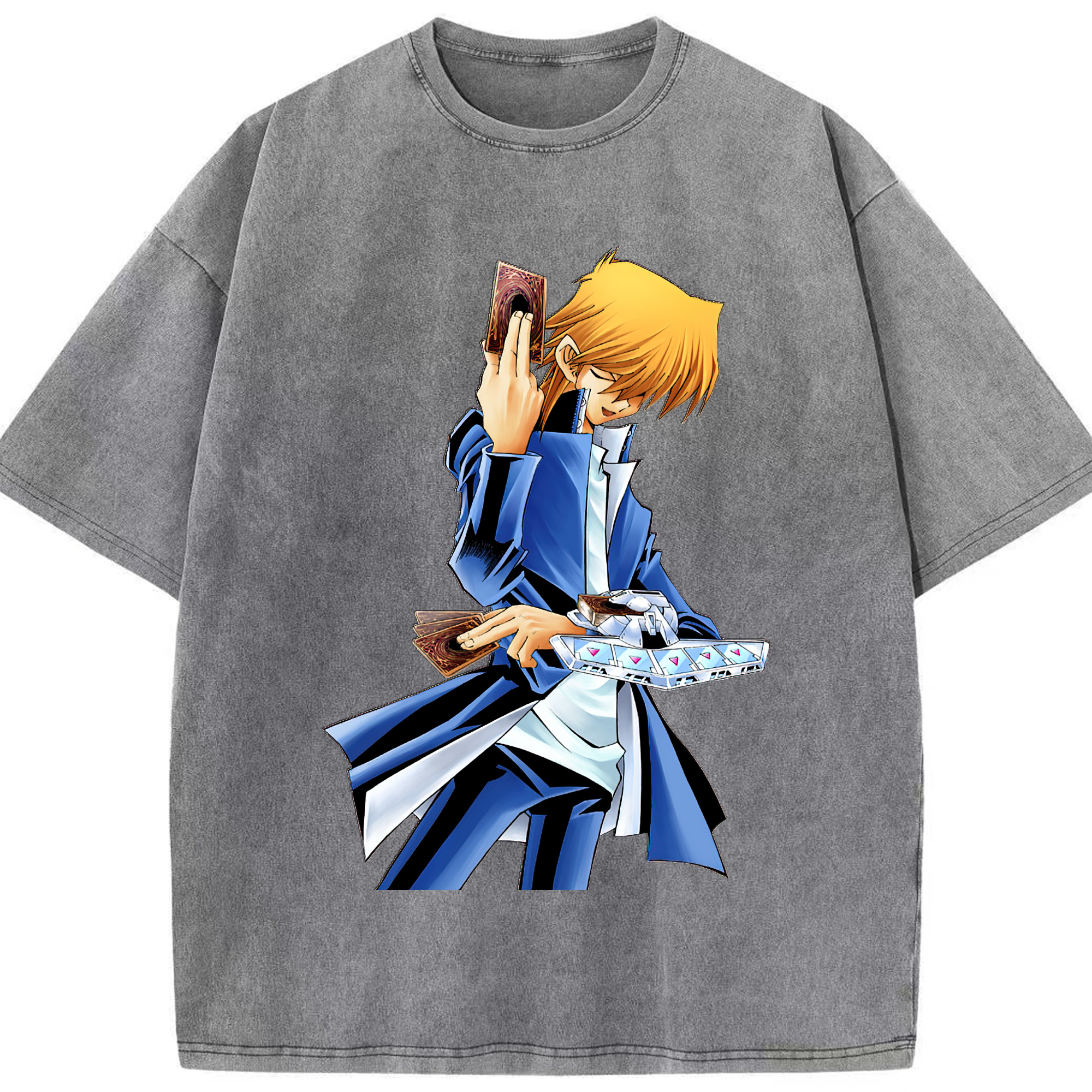（画像用） 遊☆戯☆王 Yu-Gi-Oh! 綿100% ヴィンテージ風 半袖Tシャツ（フロントプリント）