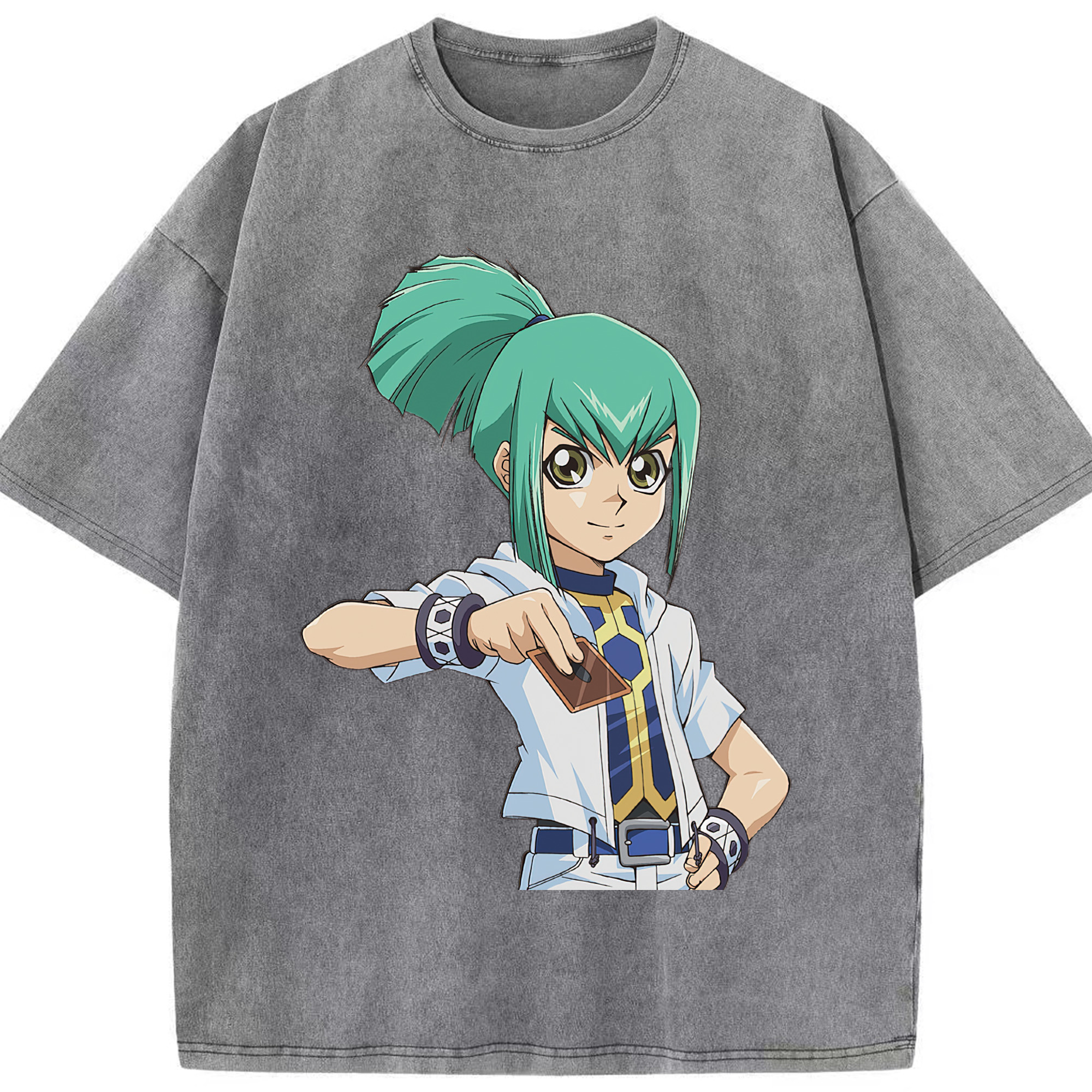 （画像用） 遊☆戯☆王 Yu-Gi-Oh! 綿100% ヴィンテージ風 半袖Tシャツ（フロントプリント）