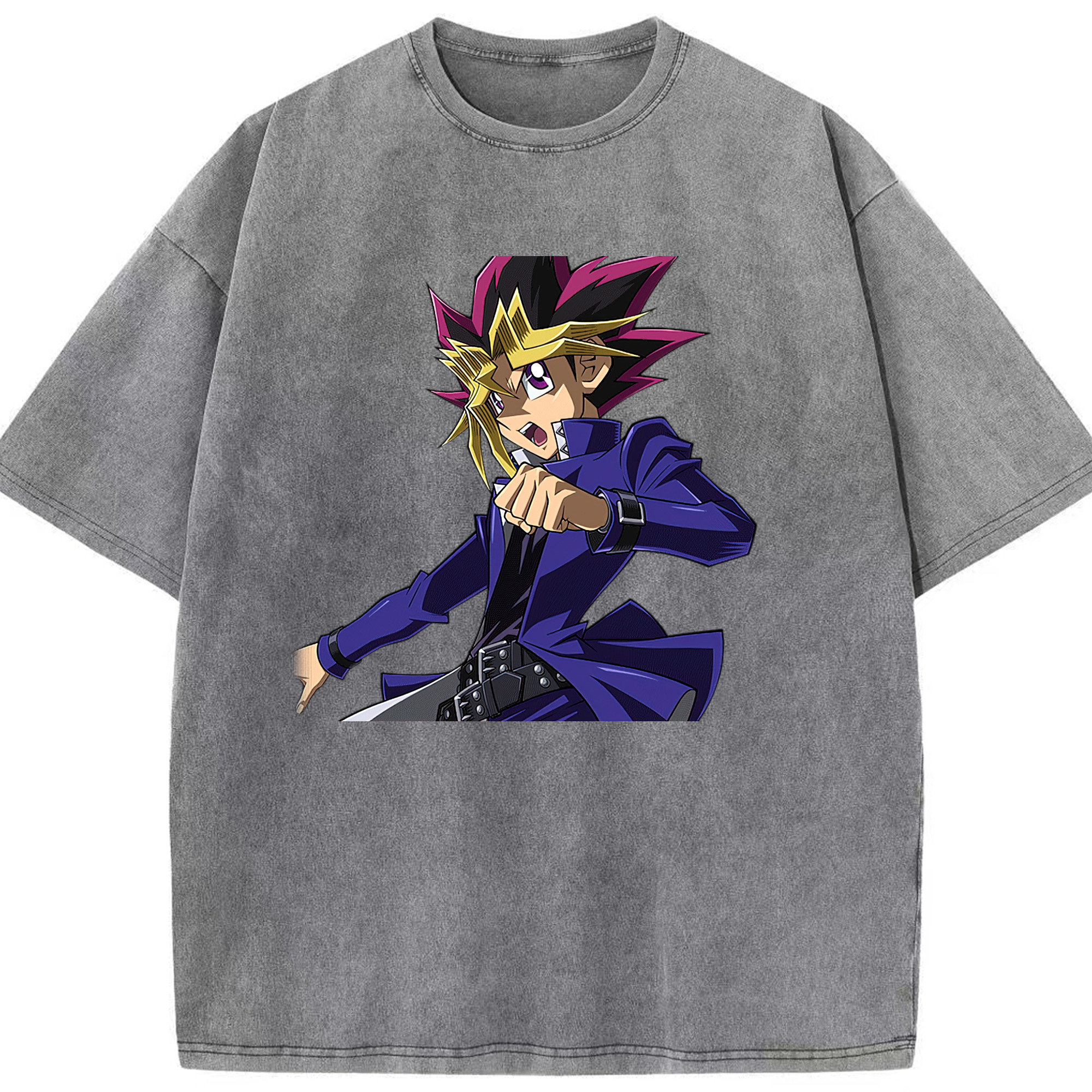 （画像用） 遊☆戯☆王 Yu-Gi-Oh! 綿100% ヴィンテージ風 半袖Tシャツ（フロントプリント）