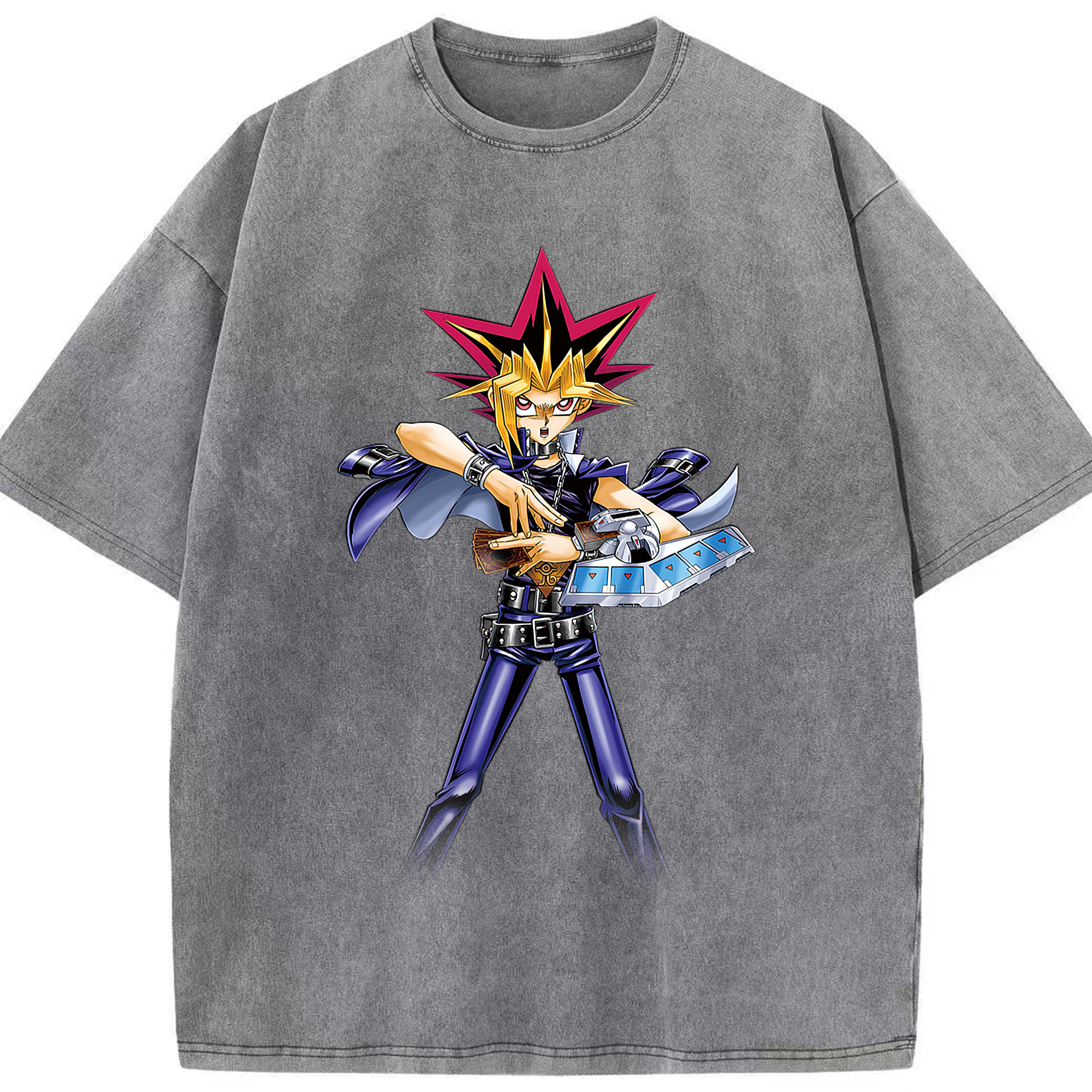 （画像用） 遊☆戯☆王 Yu-Gi-Oh! 綿100% ヴィンテージ風 半袖Tシャツ（フロントプリント）