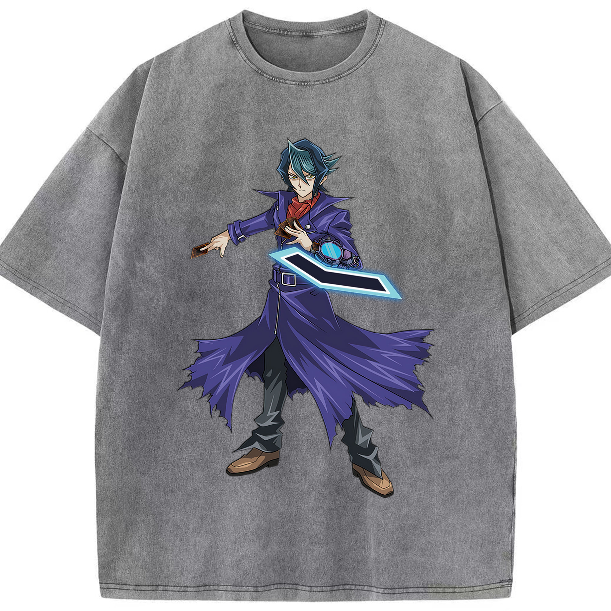 （画像用） 遊☆戯☆王 Yu-Gi-Oh! 綿100% ヴィンテージ風 半袖Tシャツ（フロントプリント）