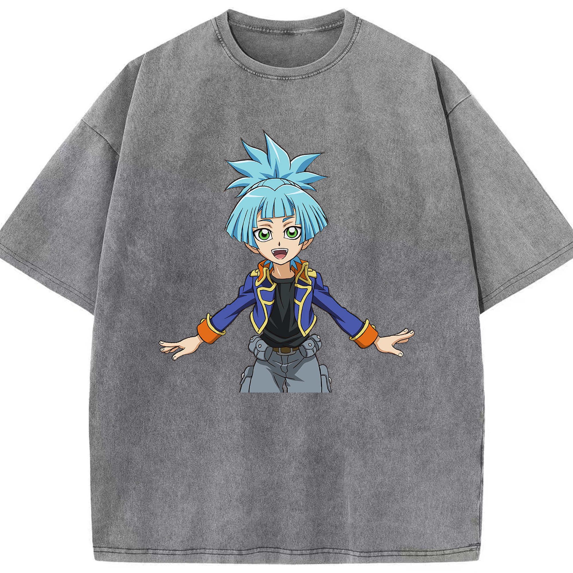（画像用） 遊☆戯☆王 Yu-Gi-Oh! 綿100% ヴィンテージ風 半袖Tシャツ（フロントプリント）