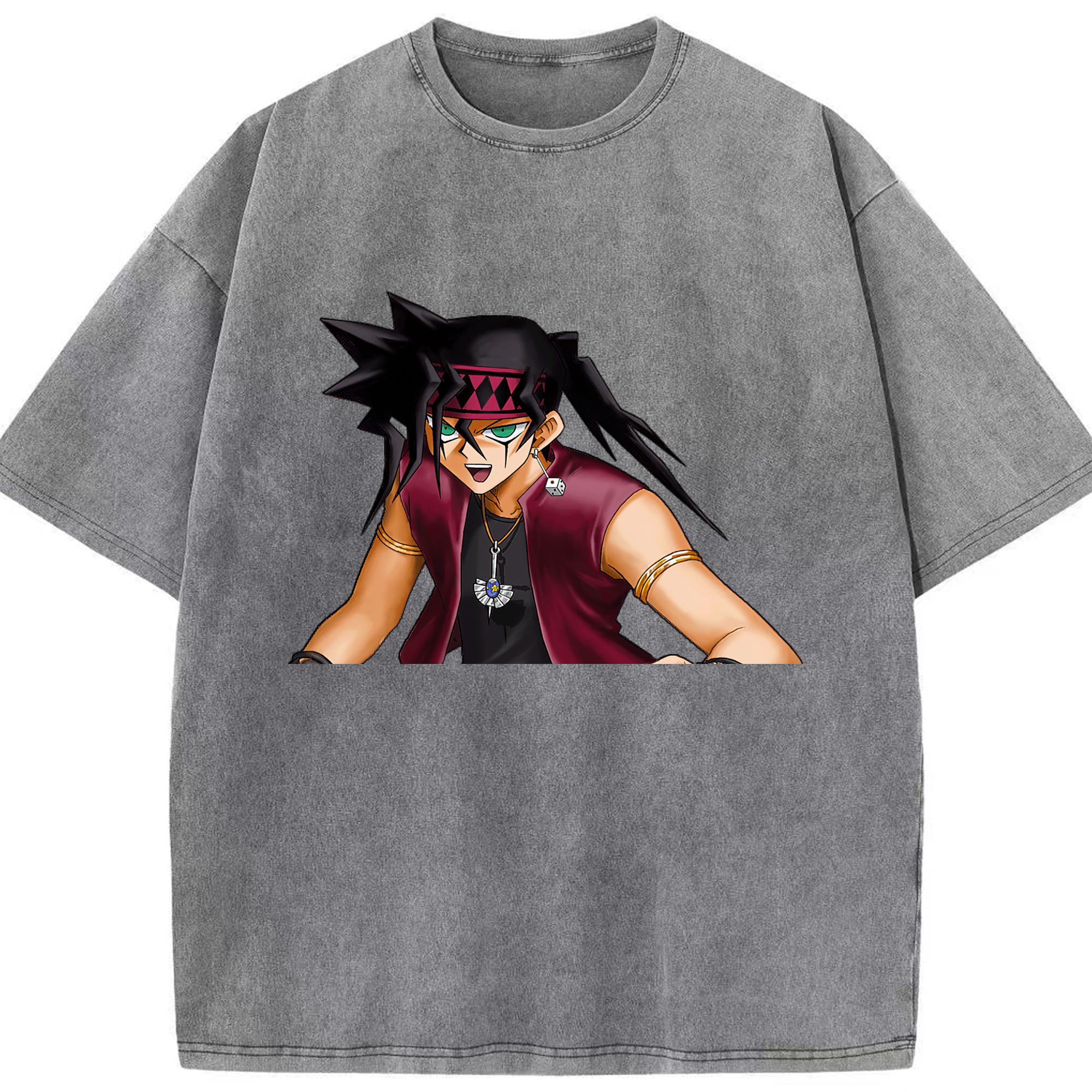 （画像用） 遊☆戯☆王 Yu-Gi-Oh! 綿100% ヴィンテージ風 半袖Tシャツ（フロントプリント）