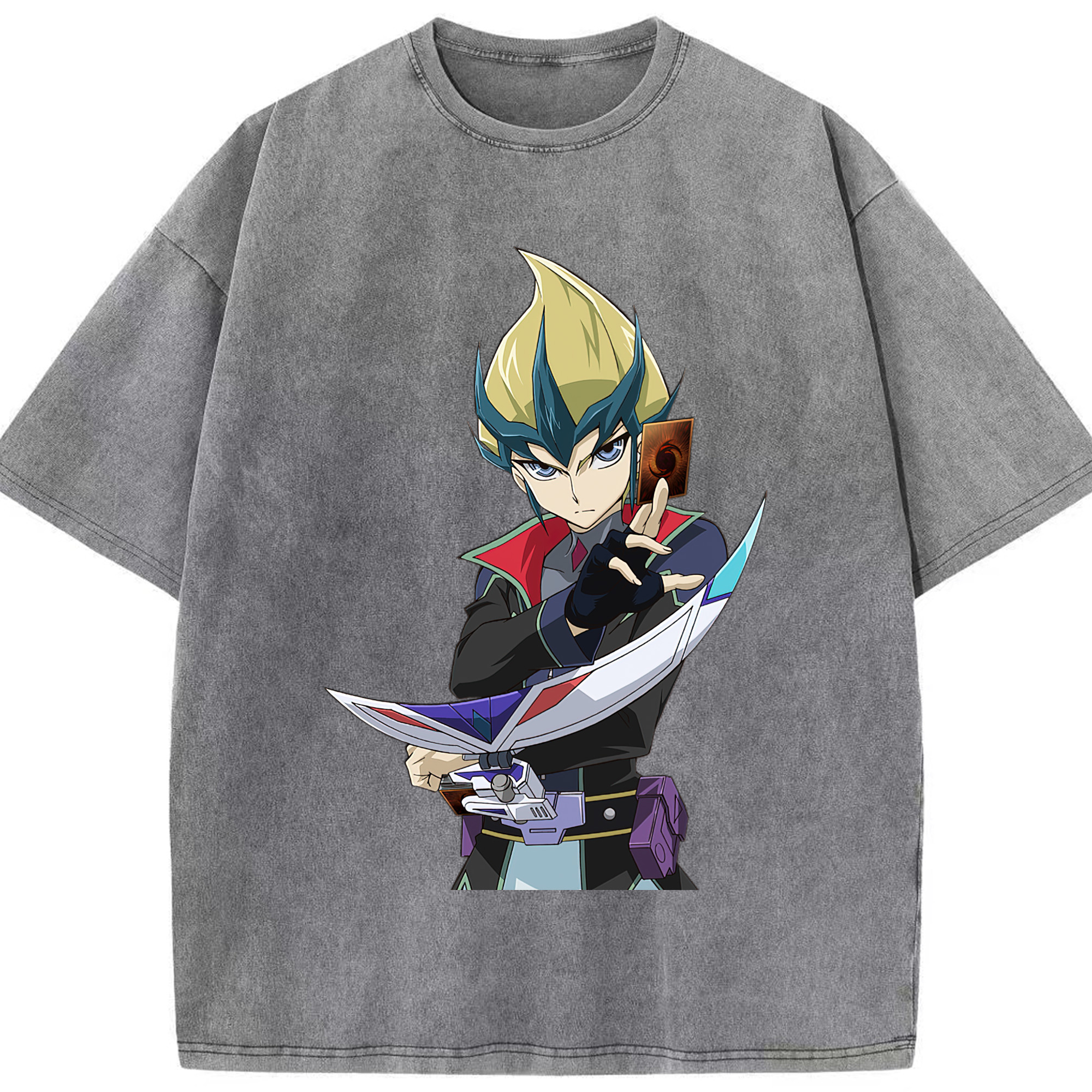 （画像用） 遊☆戯☆王 Yu-Gi-Oh! 綿100% ヴィンテージ風 半袖Tシャツ（フロントプリント）