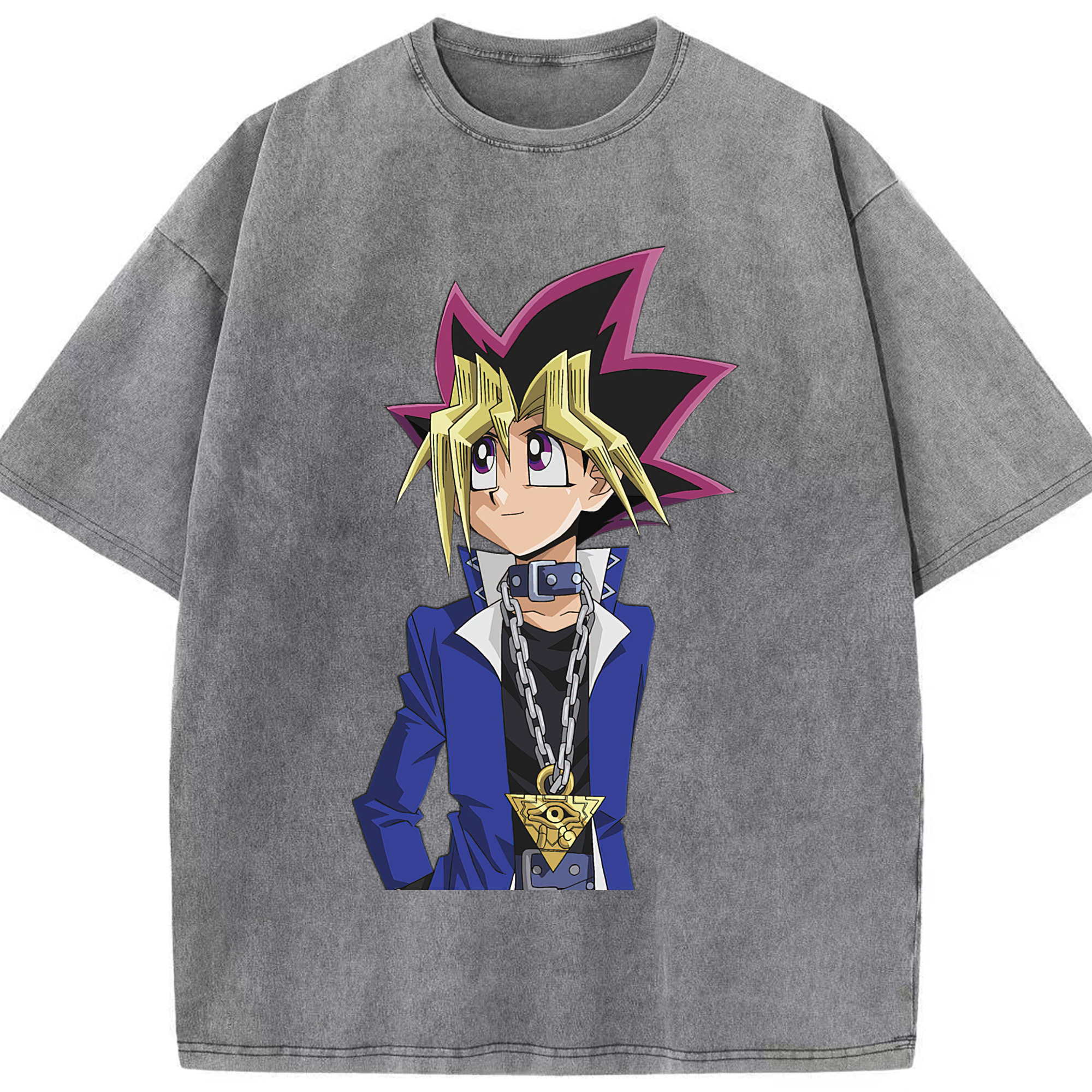 （画像用） 遊☆戯☆王 Yu-Gi-Oh! 綿100% ヴィンテージ風 半袖Tシャツ（フロントプリント）