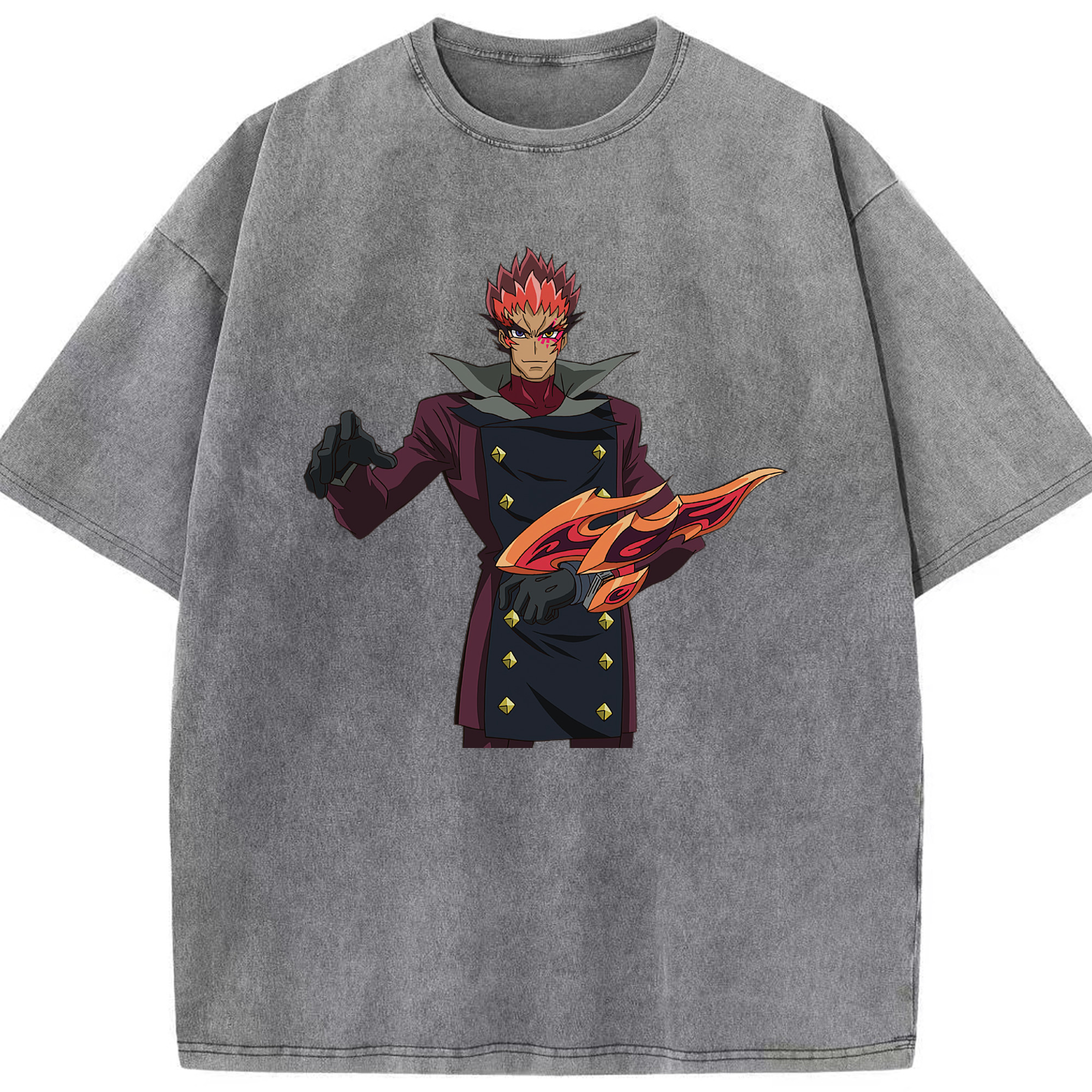 （画像用） 遊☆戯☆王 Yu-Gi-Oh! 綿100% ヴィンテージ風 半袖Tシャツ（フロントプリント）