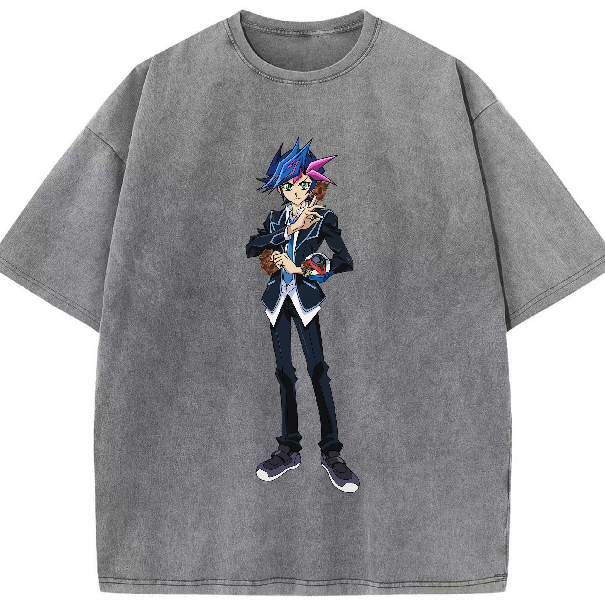 （画像用） 遊☆戯☆王 Yu-Gi-Oh! 綿100% ヴィンテージ風 半袖Tシャツ（フロントプリント）