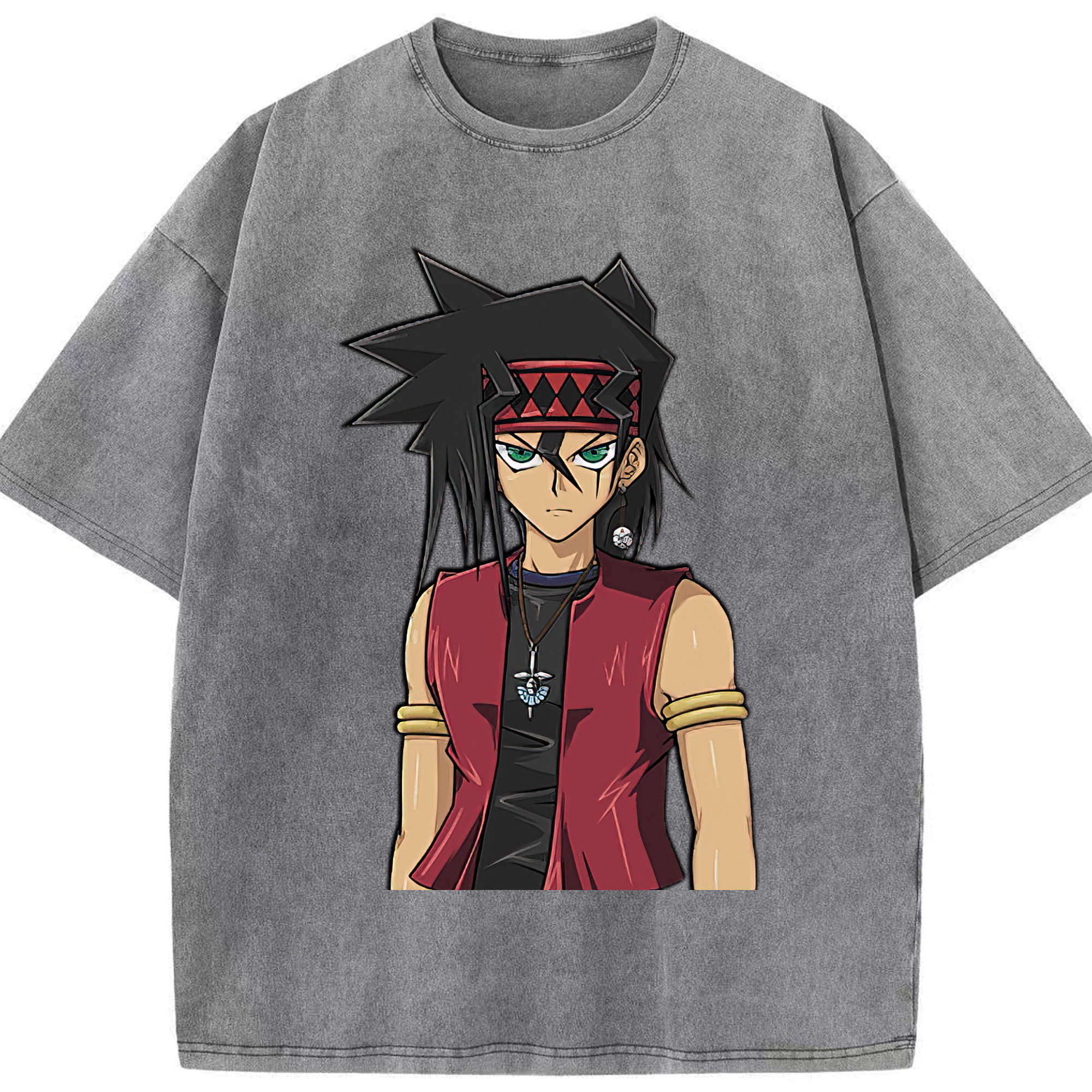 （画像用） 遊☆戯☆王 Yu-Gi-Oh! 綿100% ヴィンテージ風 半袖Tシャツ（フロントプリント）
