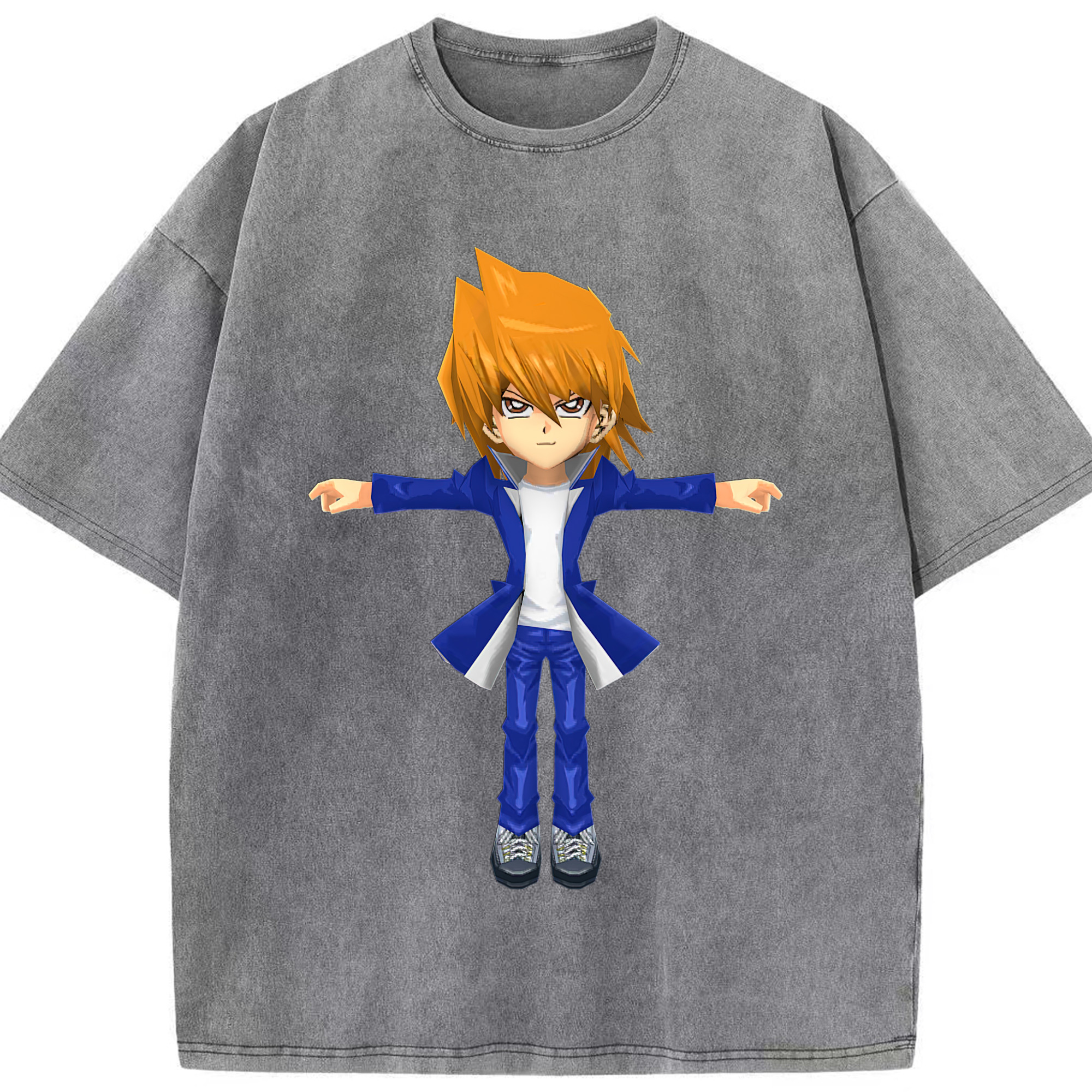 （画像用） 遊☆戯☆王 Yu-Gi-Oh! 綿100% ヴィンテージ風 半袖Tシャツ（フロントプリント）